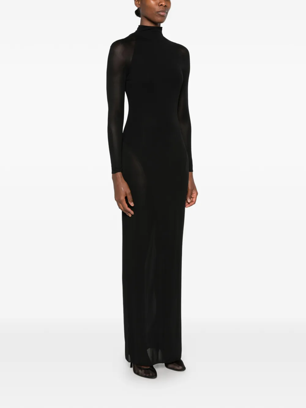 Bodycon opaque jersey dress