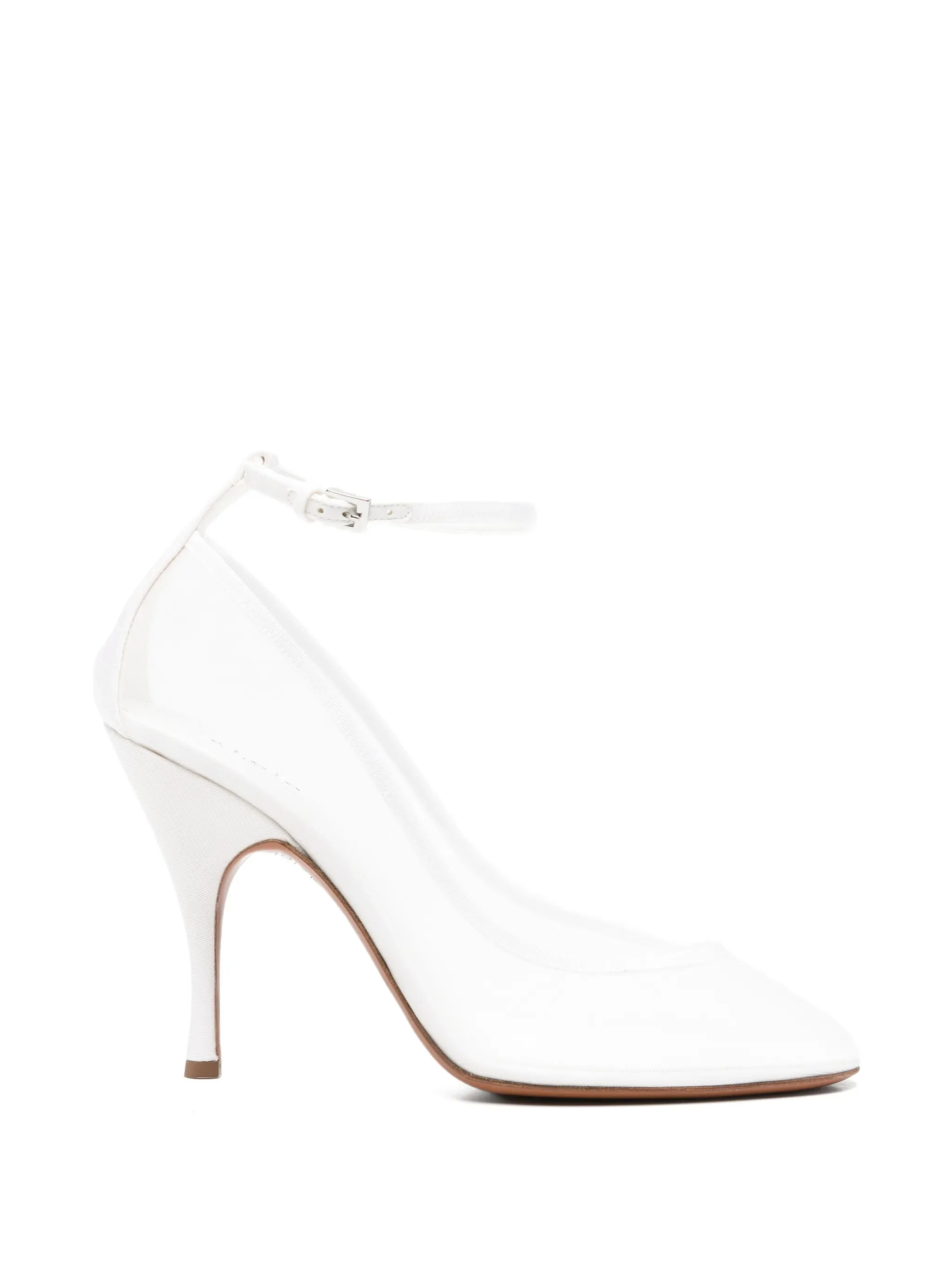 mesh ankle-strap pumps