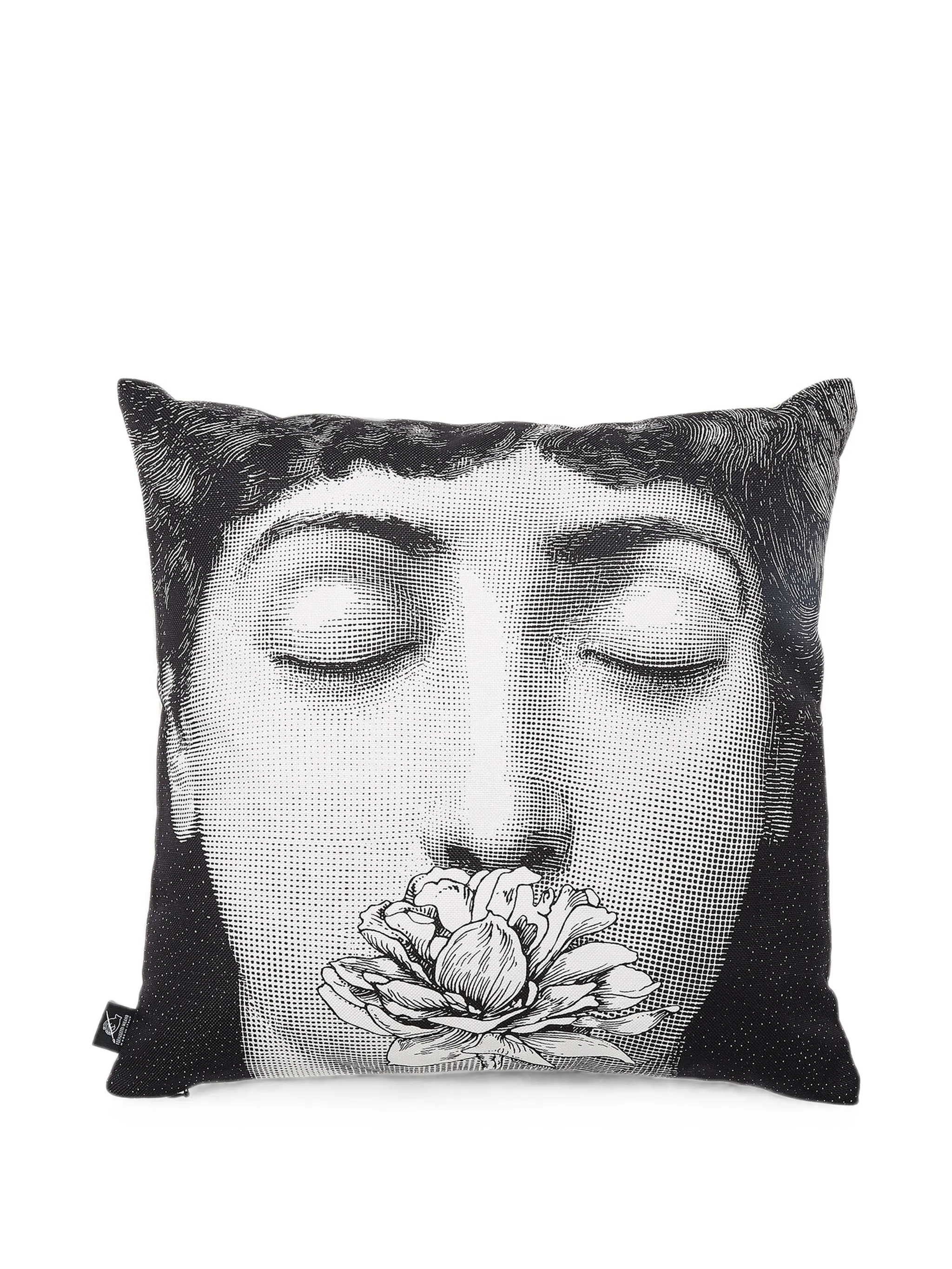 Lina Cavalieri face-print cushion