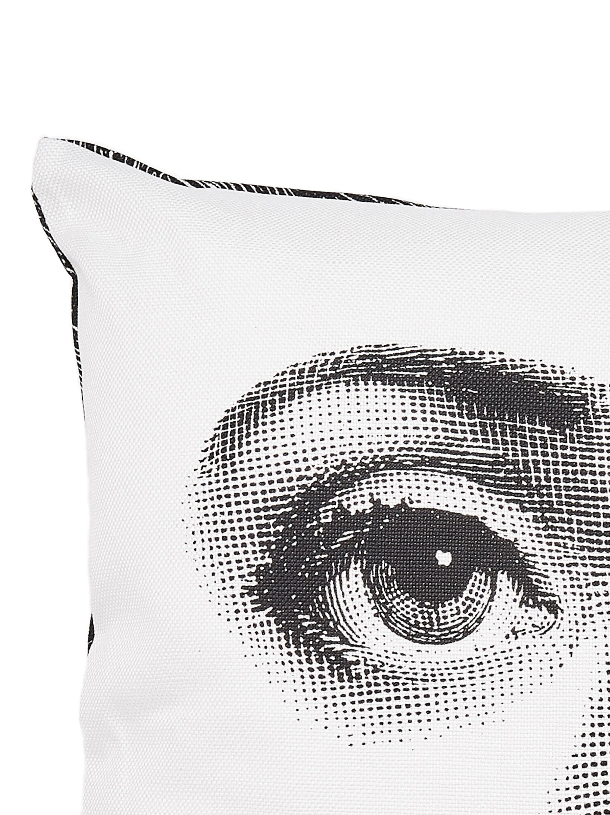 Lina Cavalieri face-print cushion