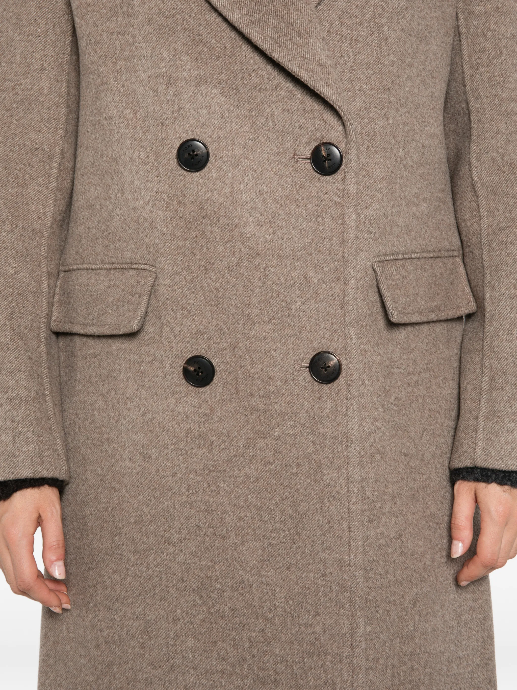 double-breasted wool coat