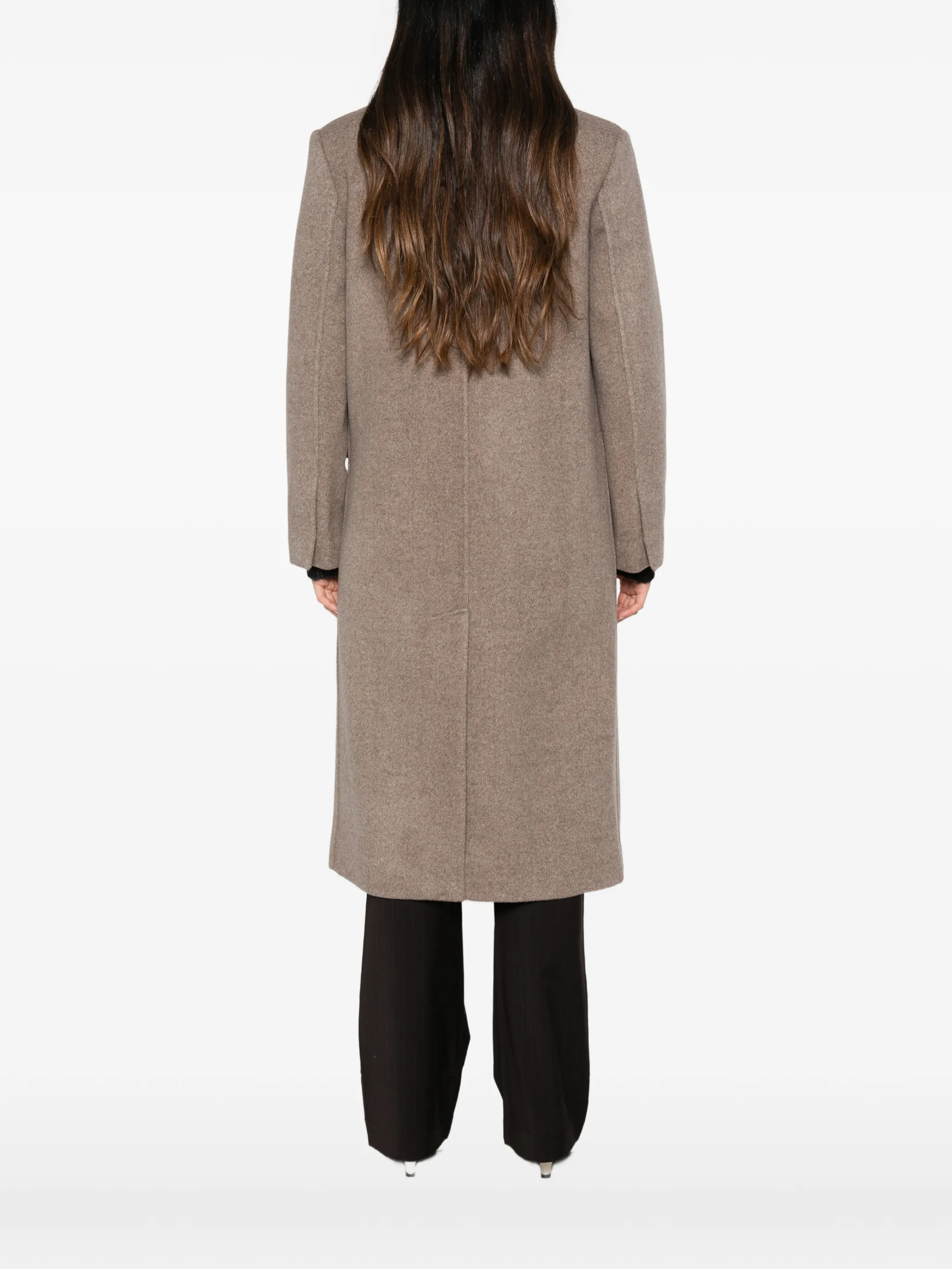 double-breasted wool coat