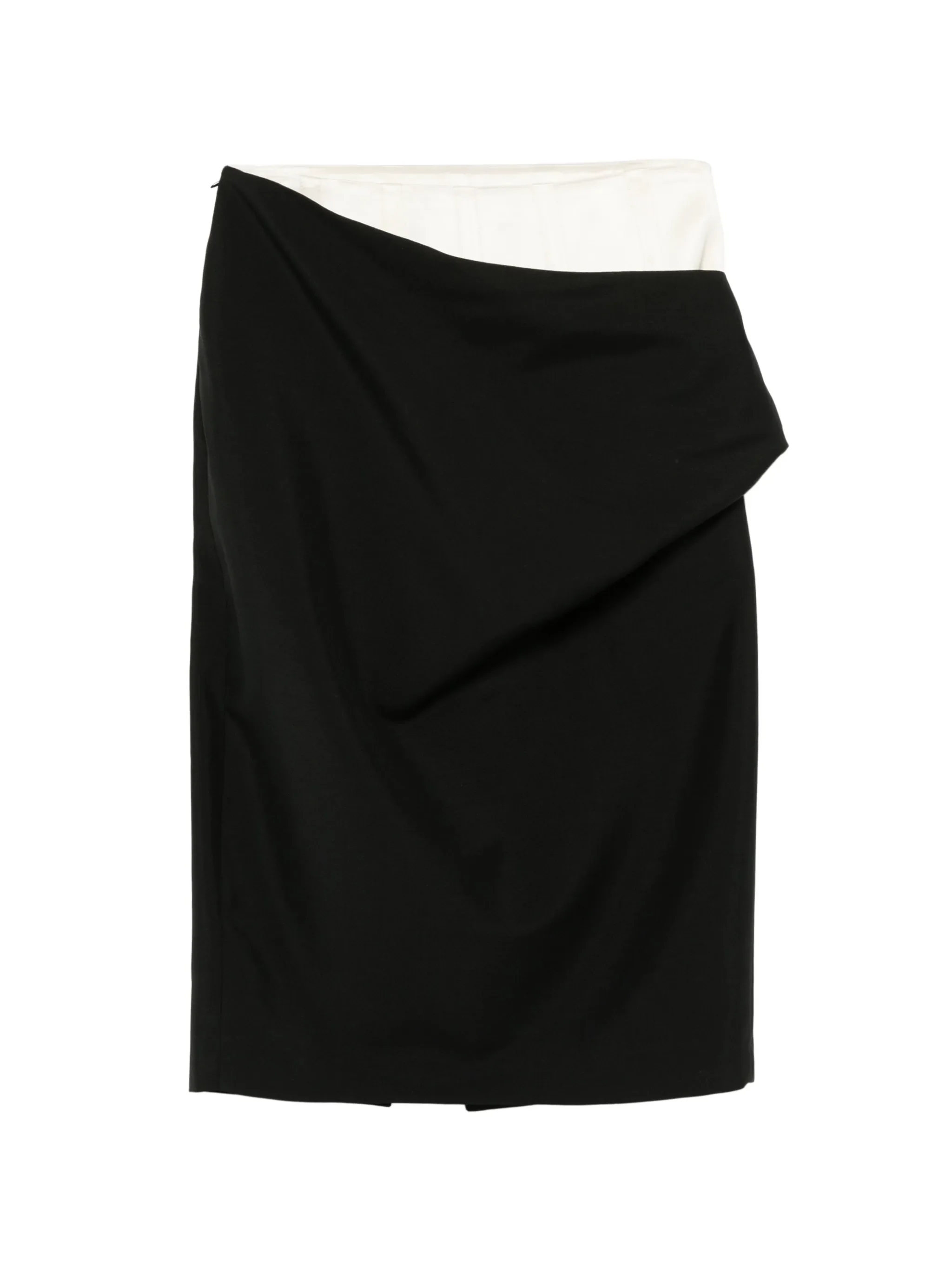 double waistband skirt black