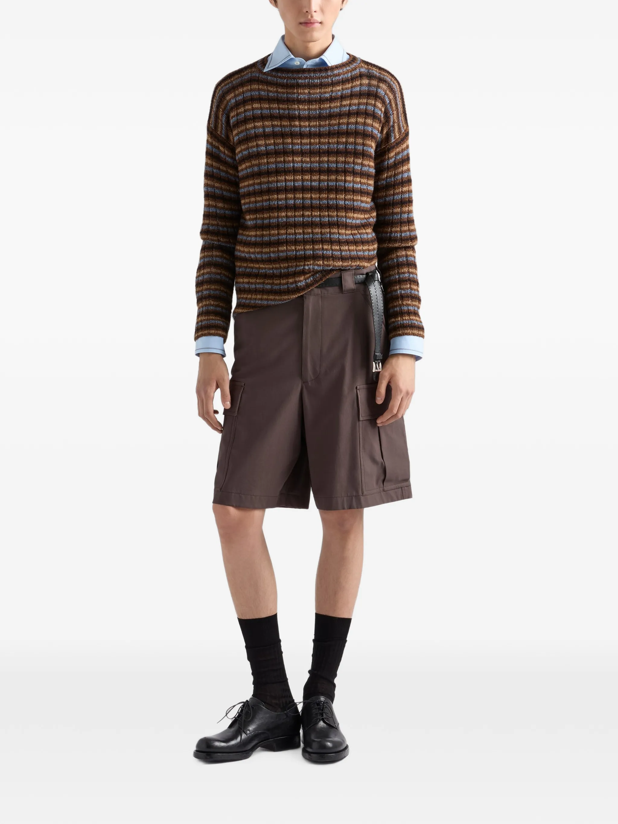 Shetland-wool boat-neck sweater
