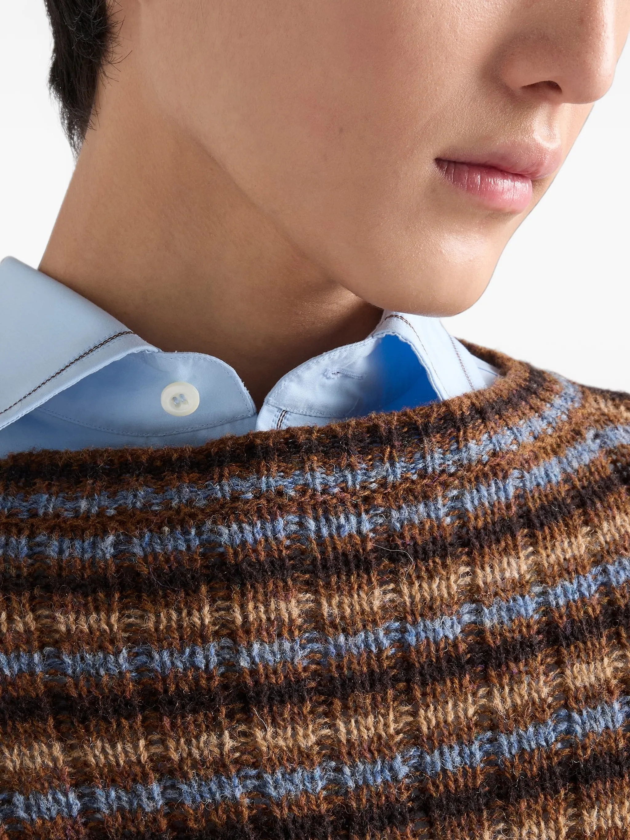 Shetland-wool boat-neck sweater