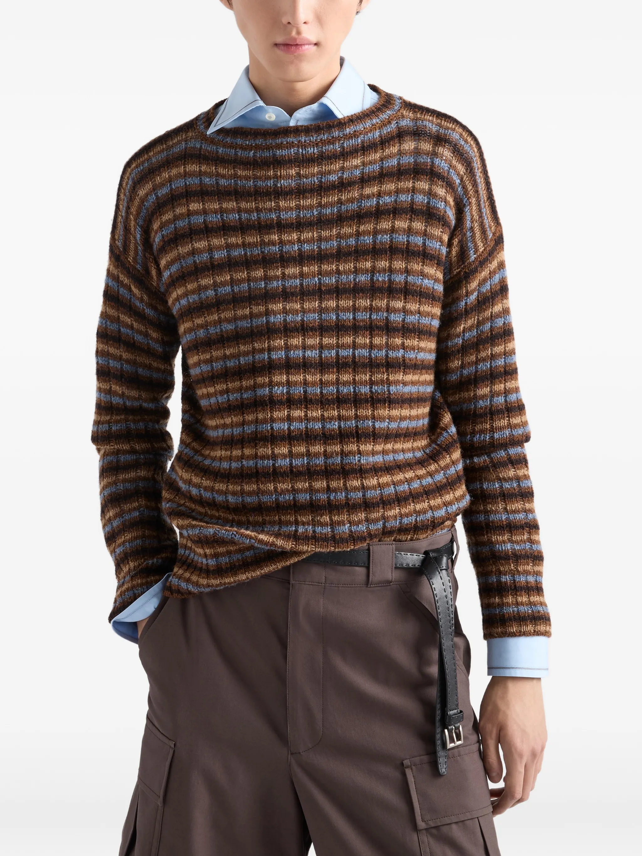 Shetland-wool boat-neck sweater