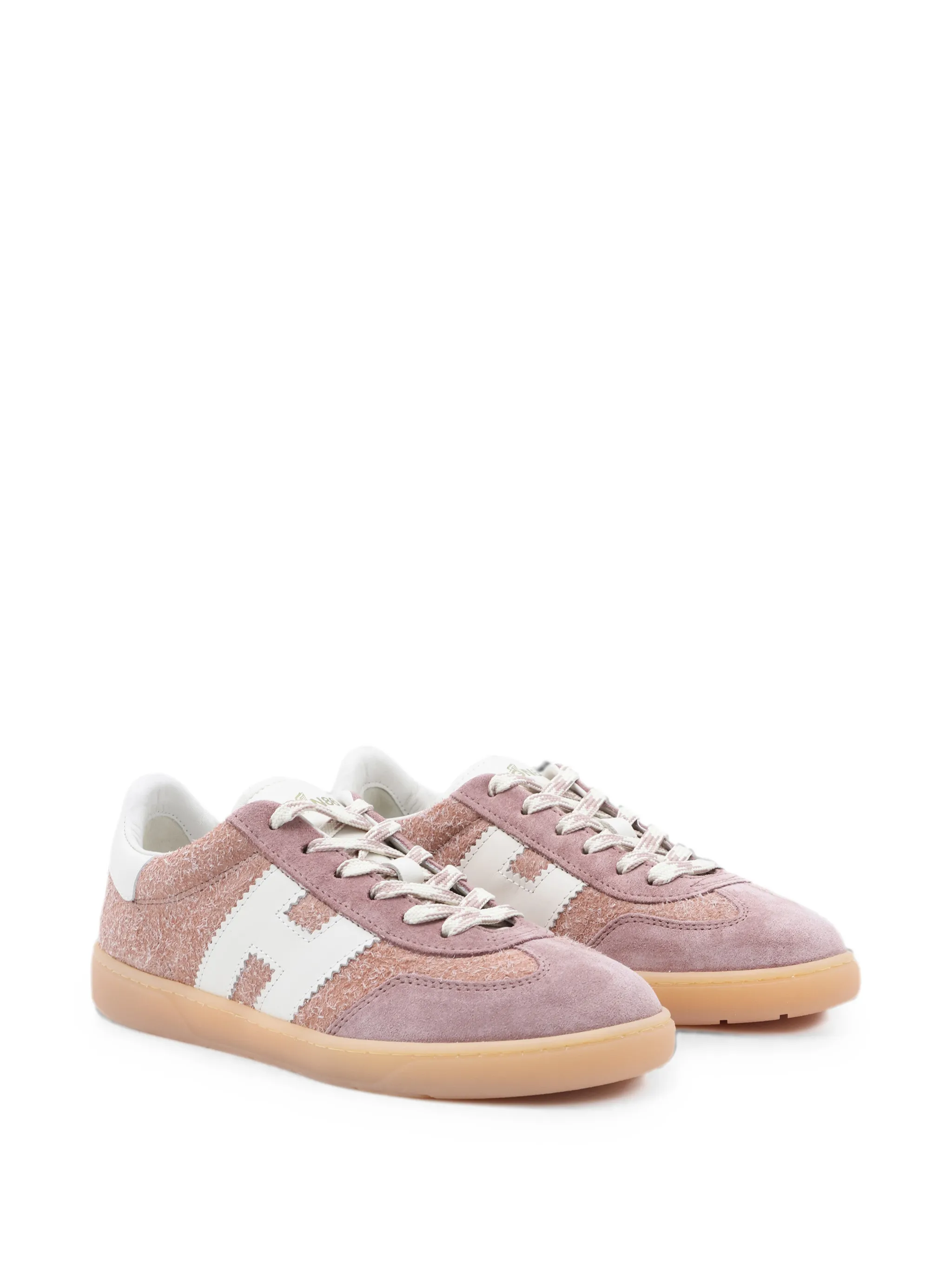 Cool logo-patch panelled sneakers