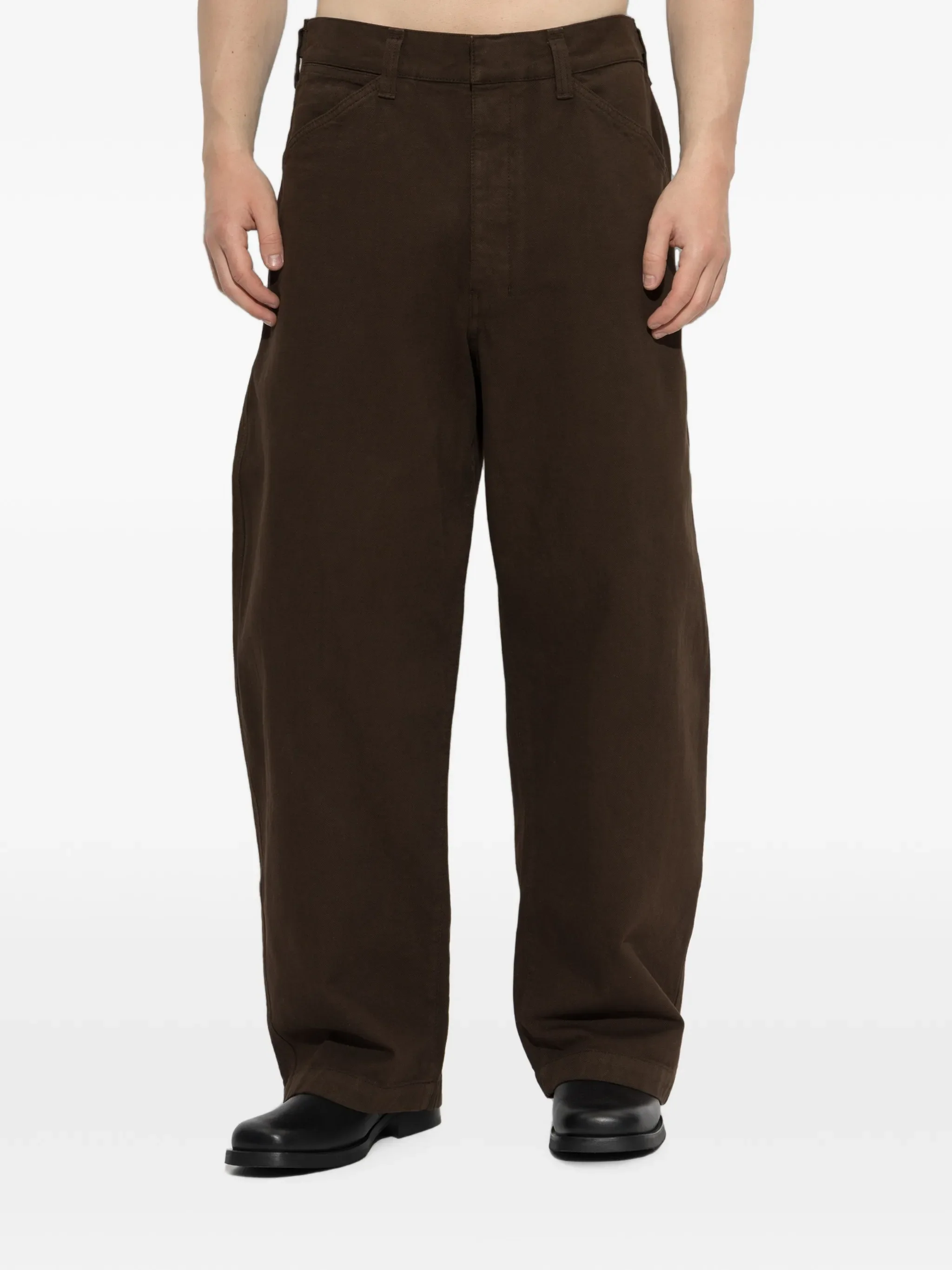 oversized workwear pants in heavy garment-dyed broken twill