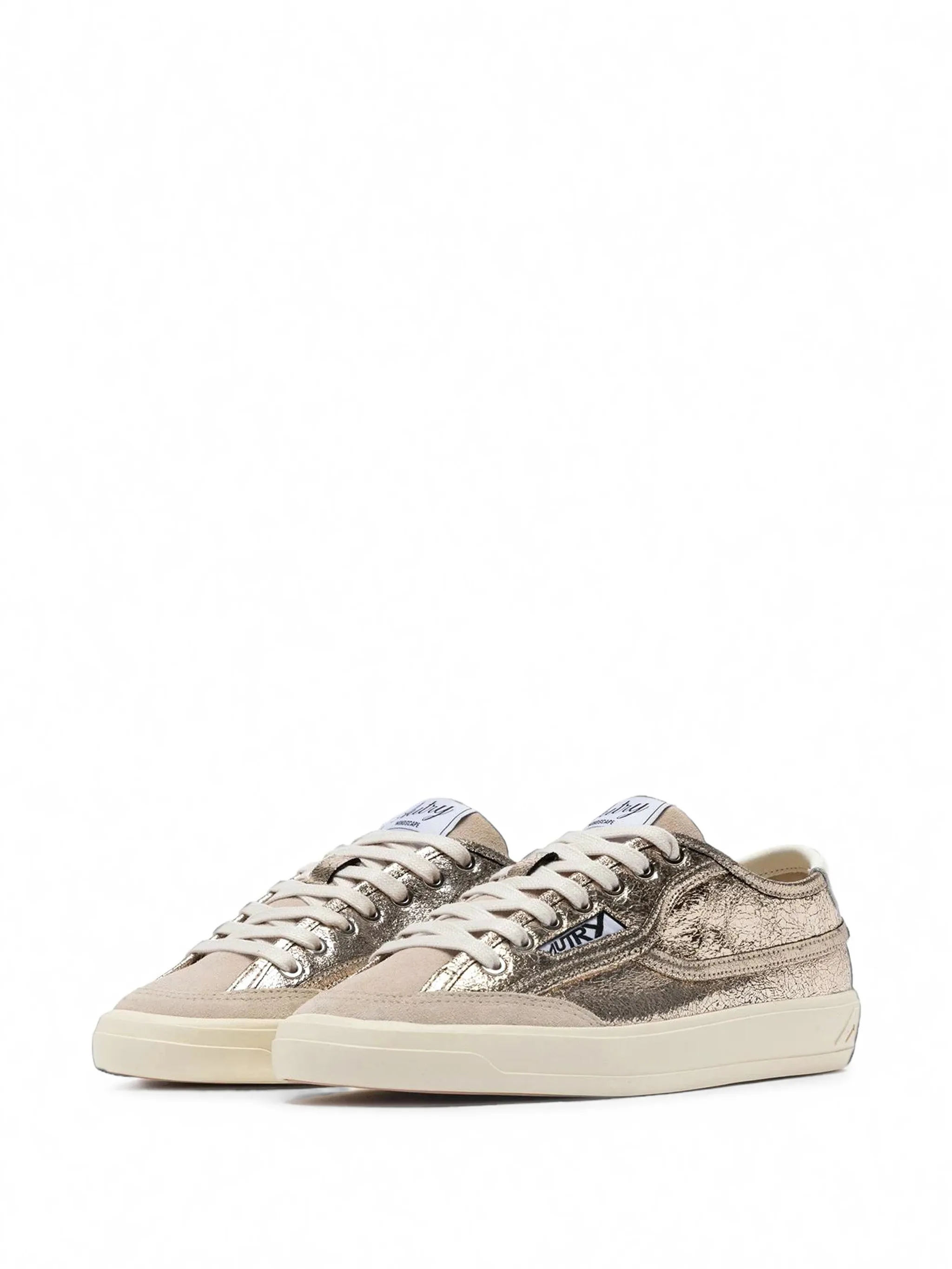 Windscape cracked-leather suede sneakers