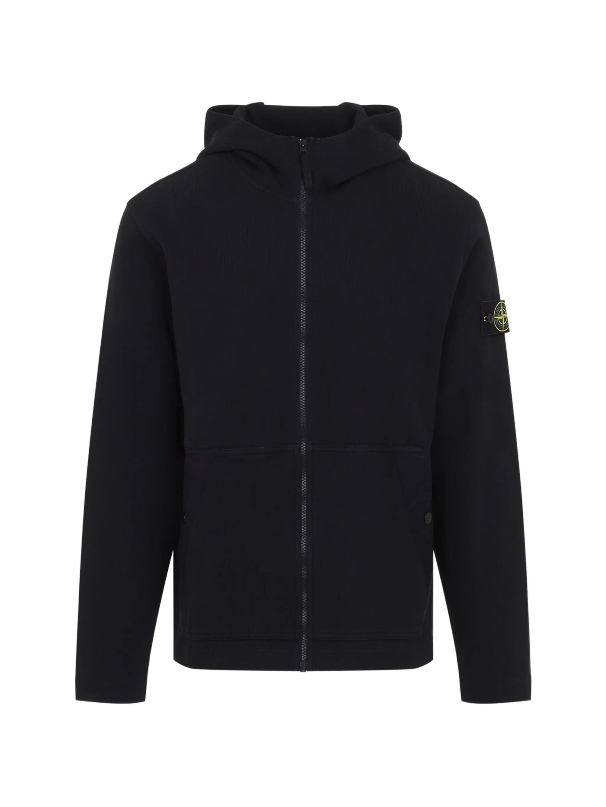 6100020 organic cotton interlock regular-fit zip-up hooded sweatshirt with pockets