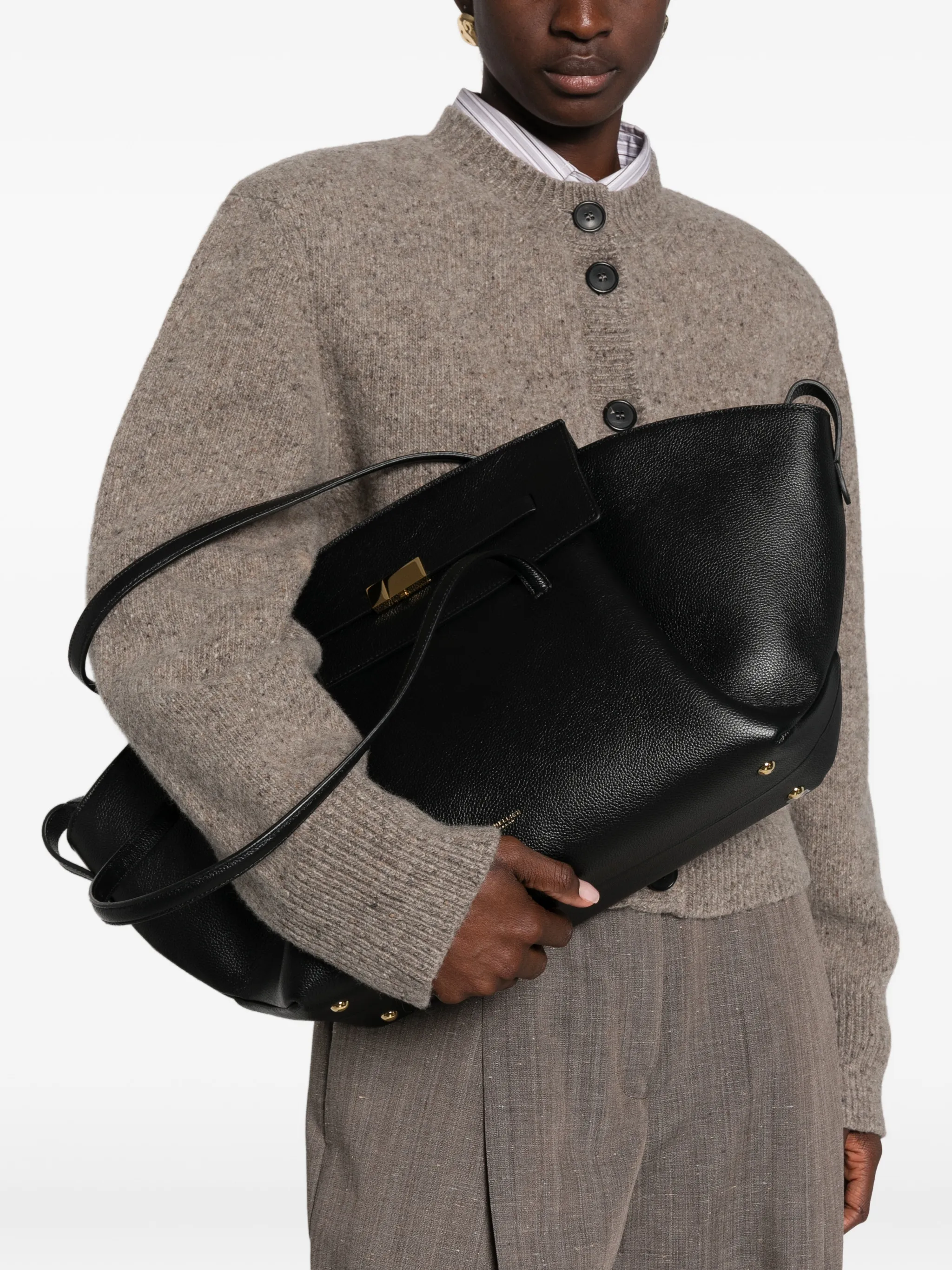 The Brooklyn grained-leather tote bag