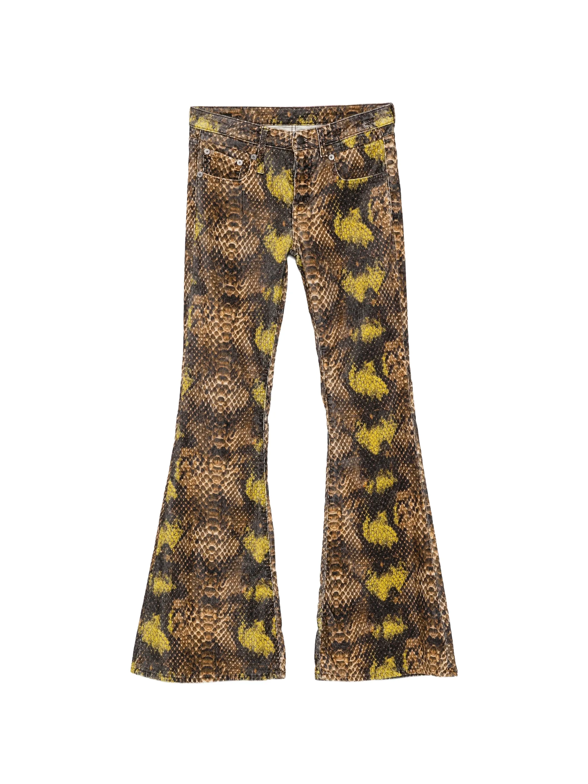 Overflow Boy snake-print flared trousers