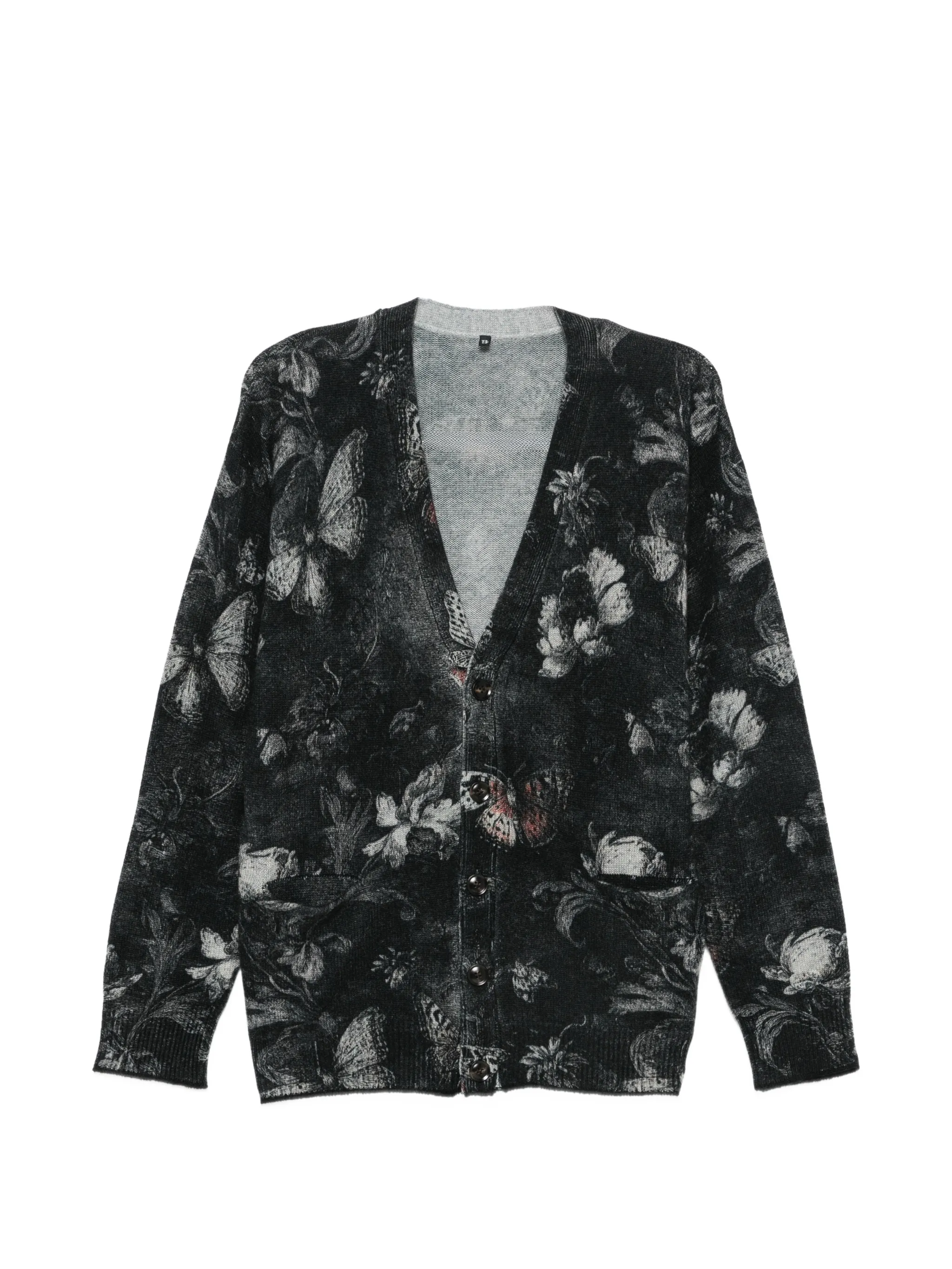 butterfly-print cardigan