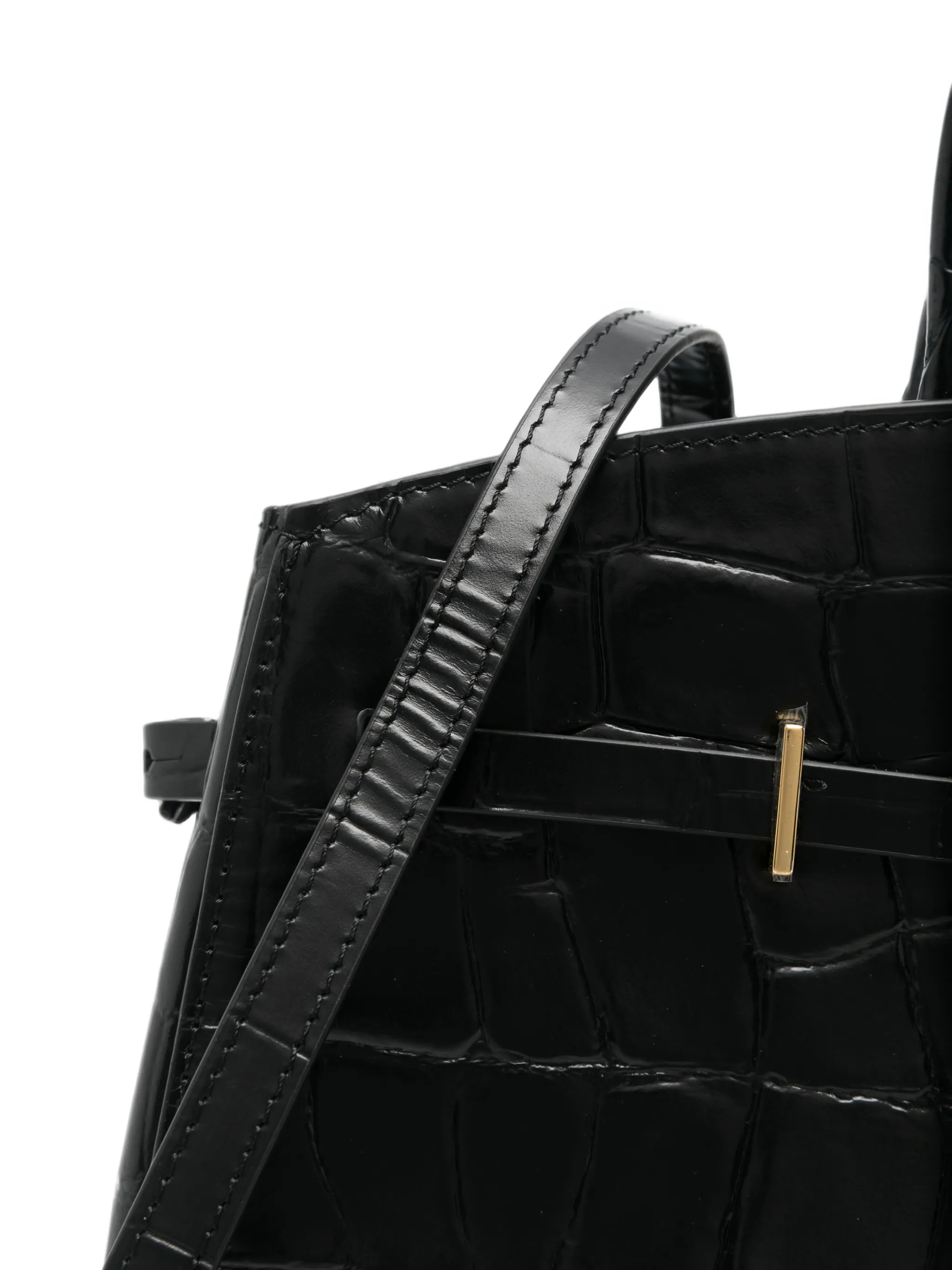 Hudson croc-effect tote bag