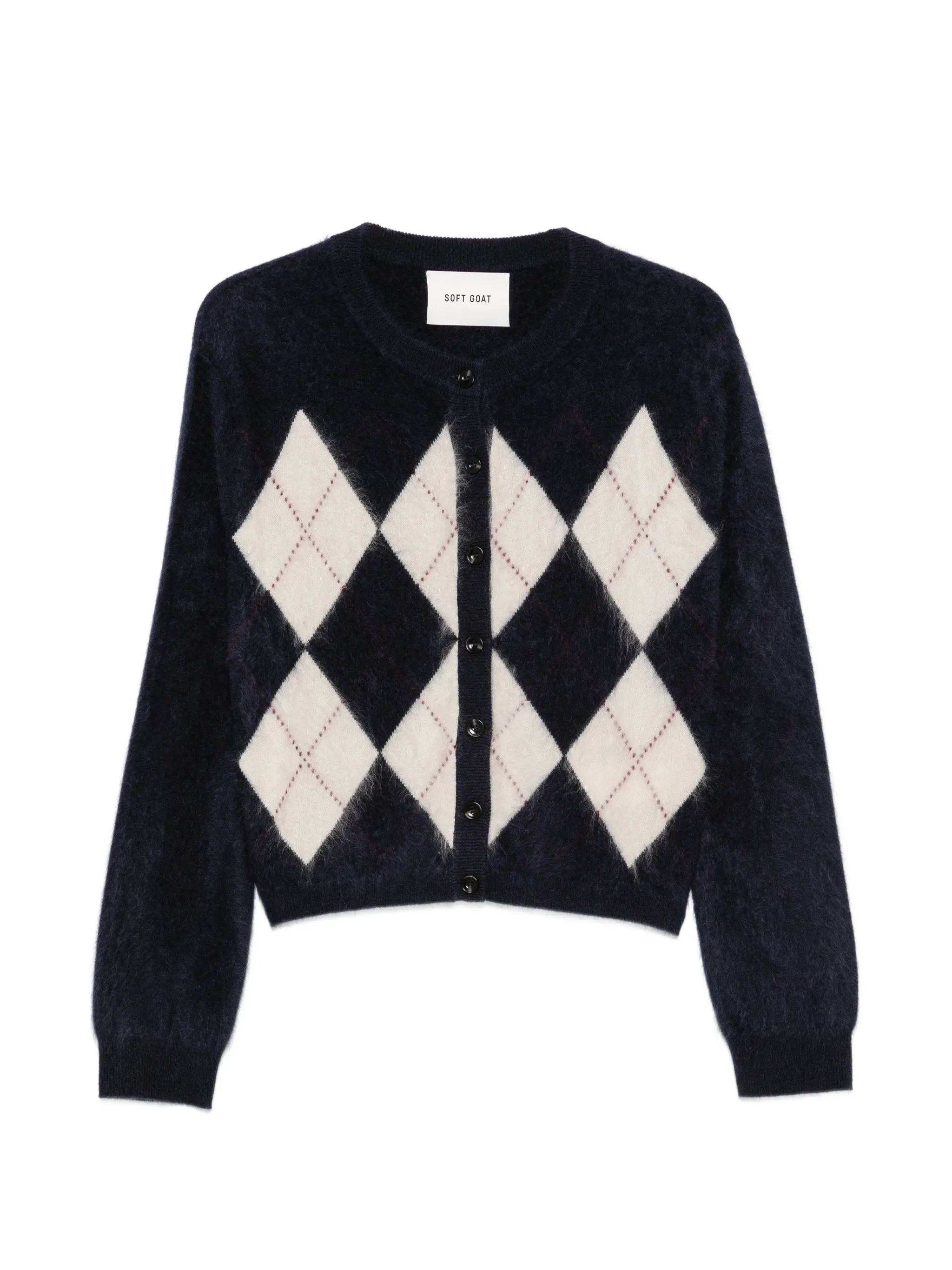 Argyle cashmere cardigan
