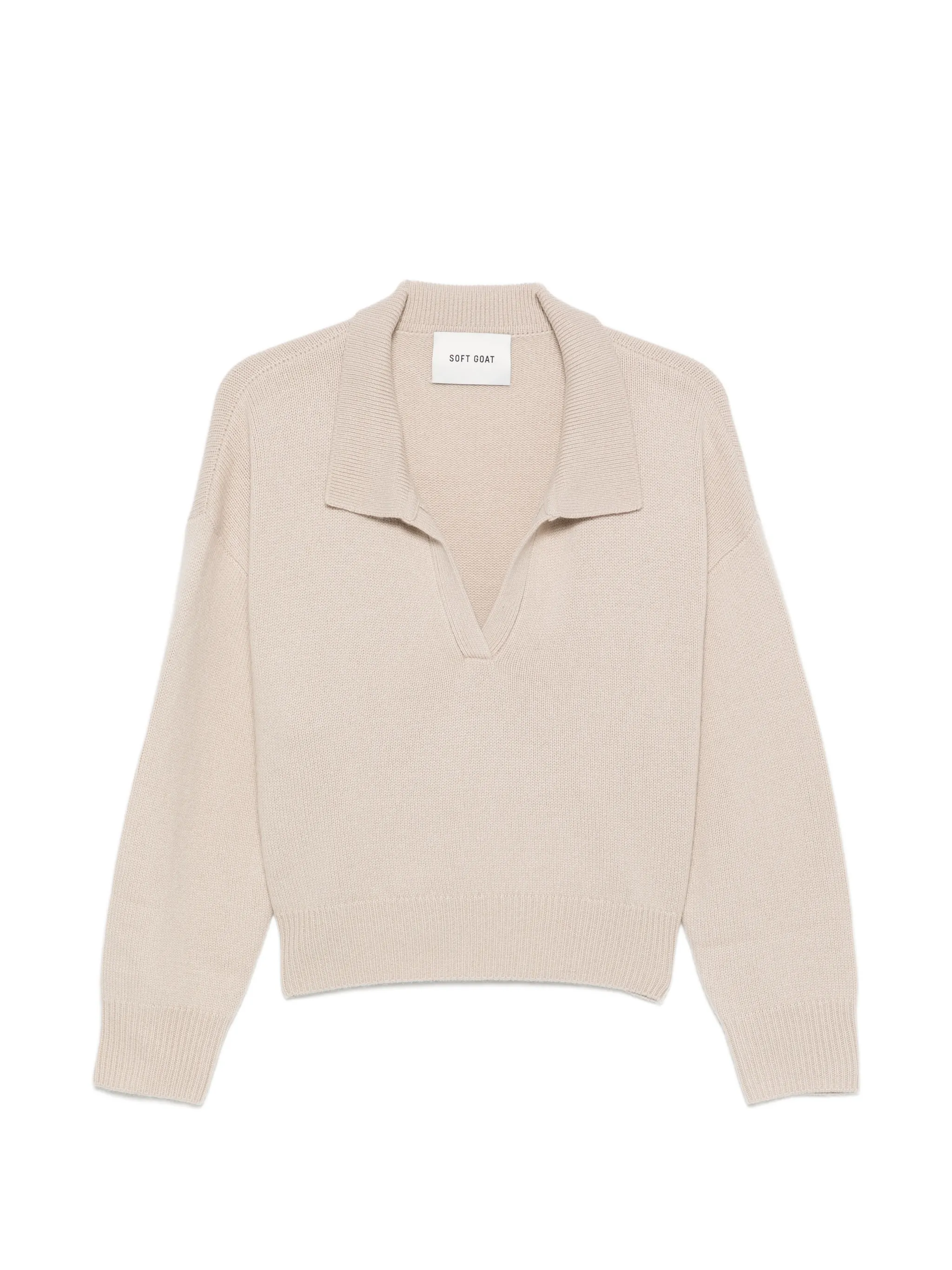 relaxed-fit polo sweater