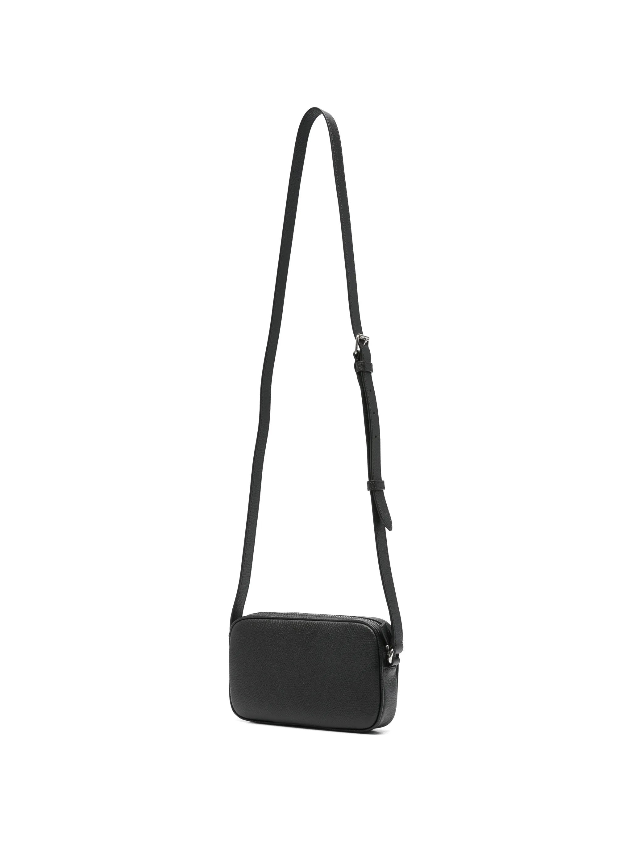 VLogo leather messenger bag
