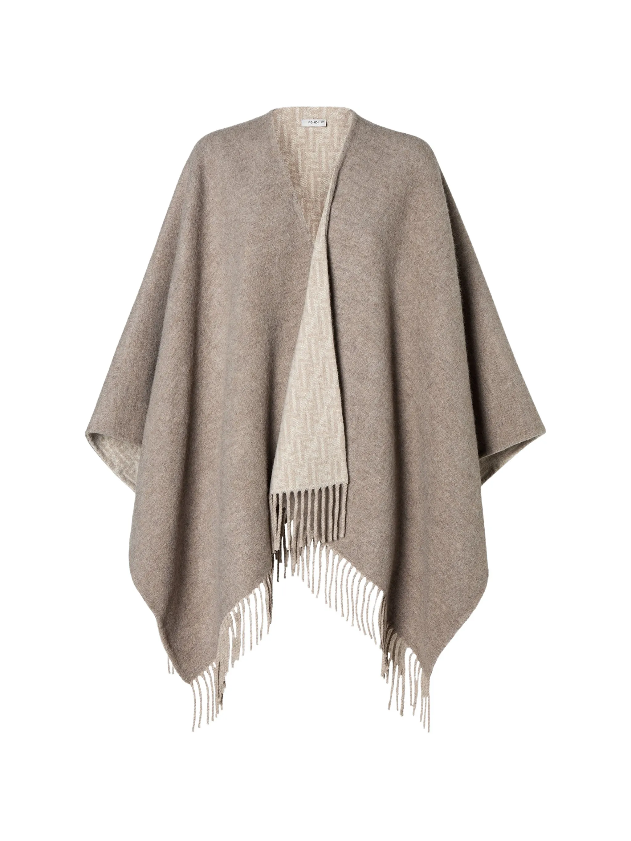 reversible fringed poncho