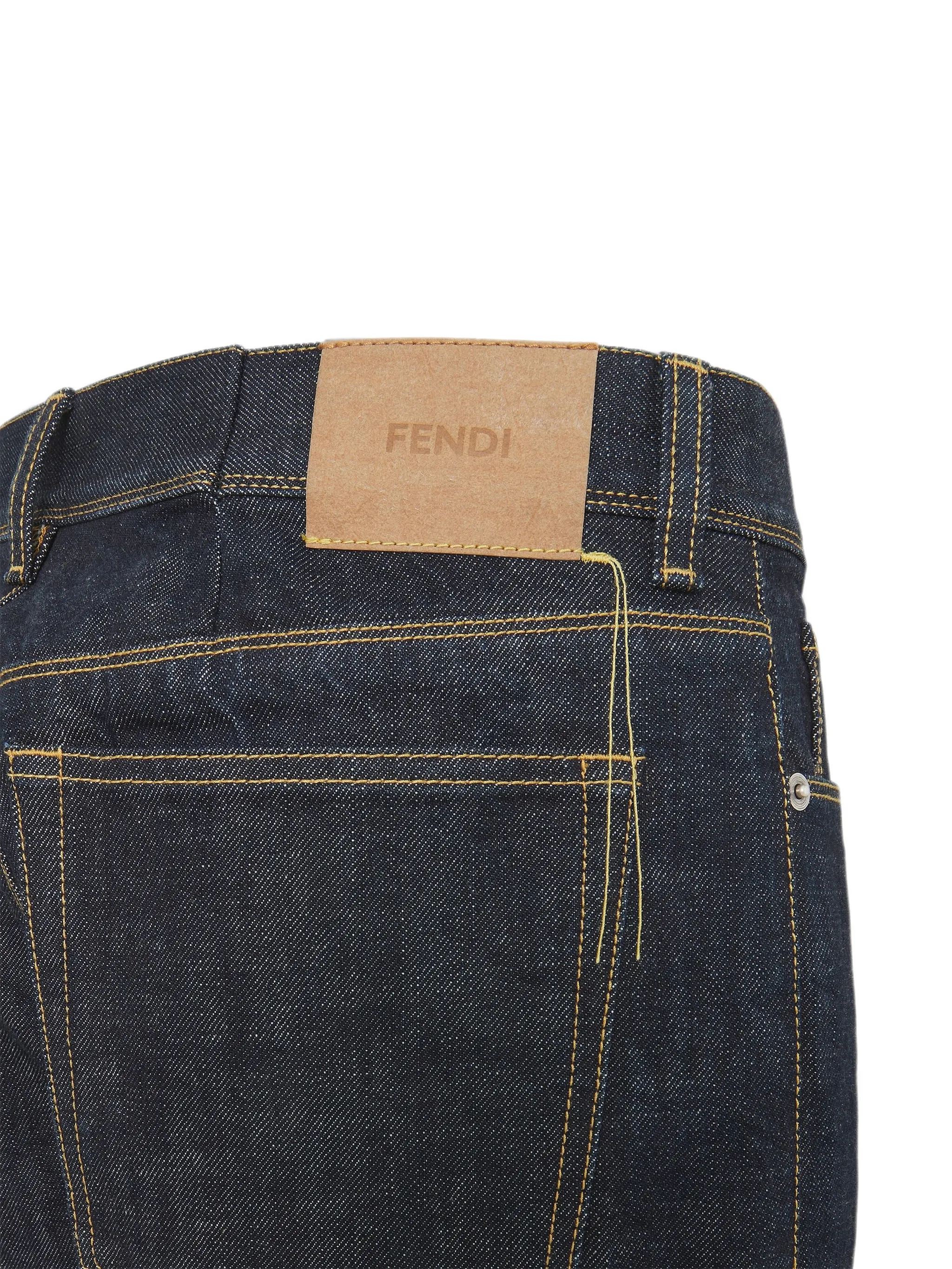 contrast-stitch jeans