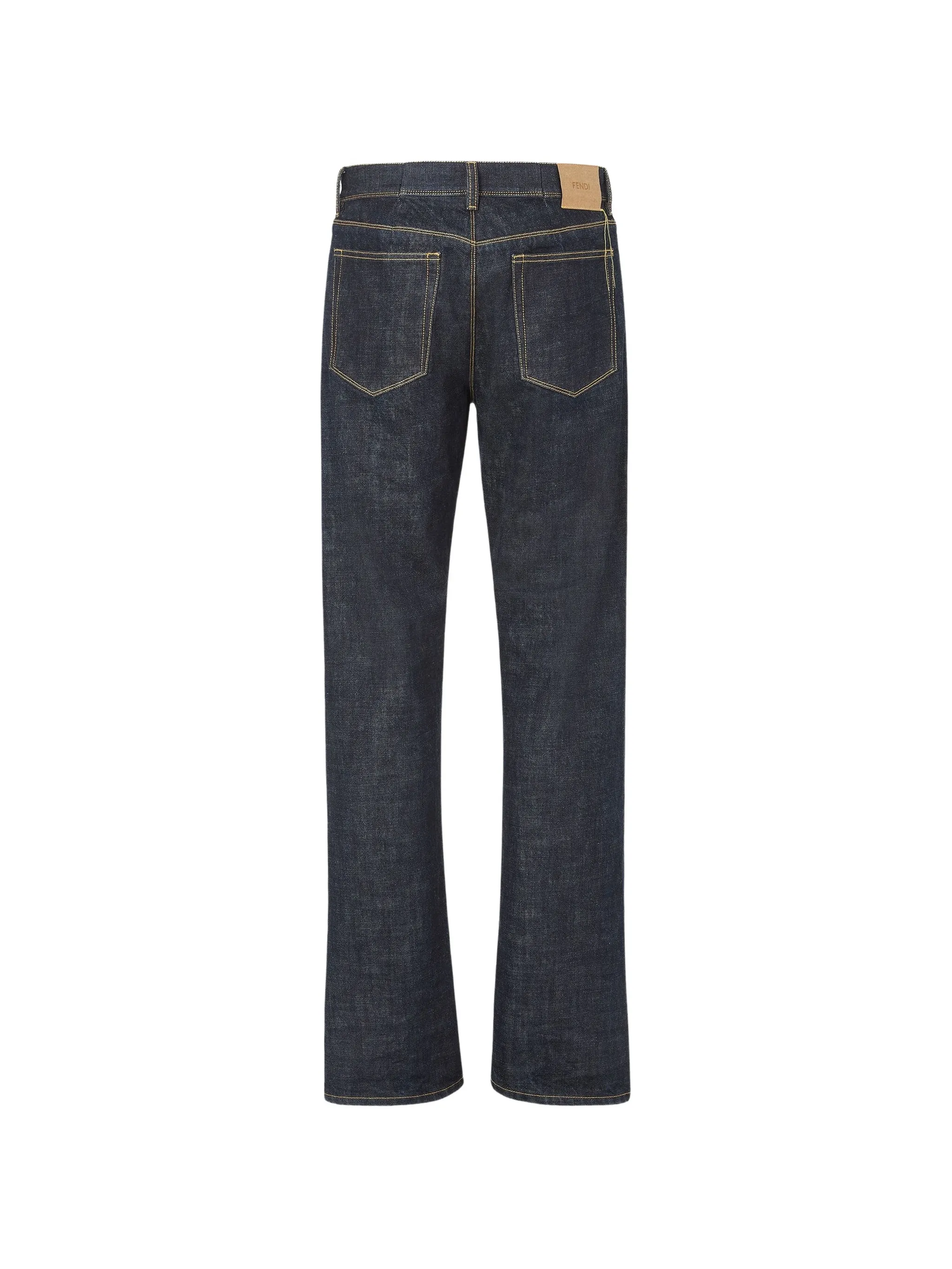 contrast-stitch jeans
