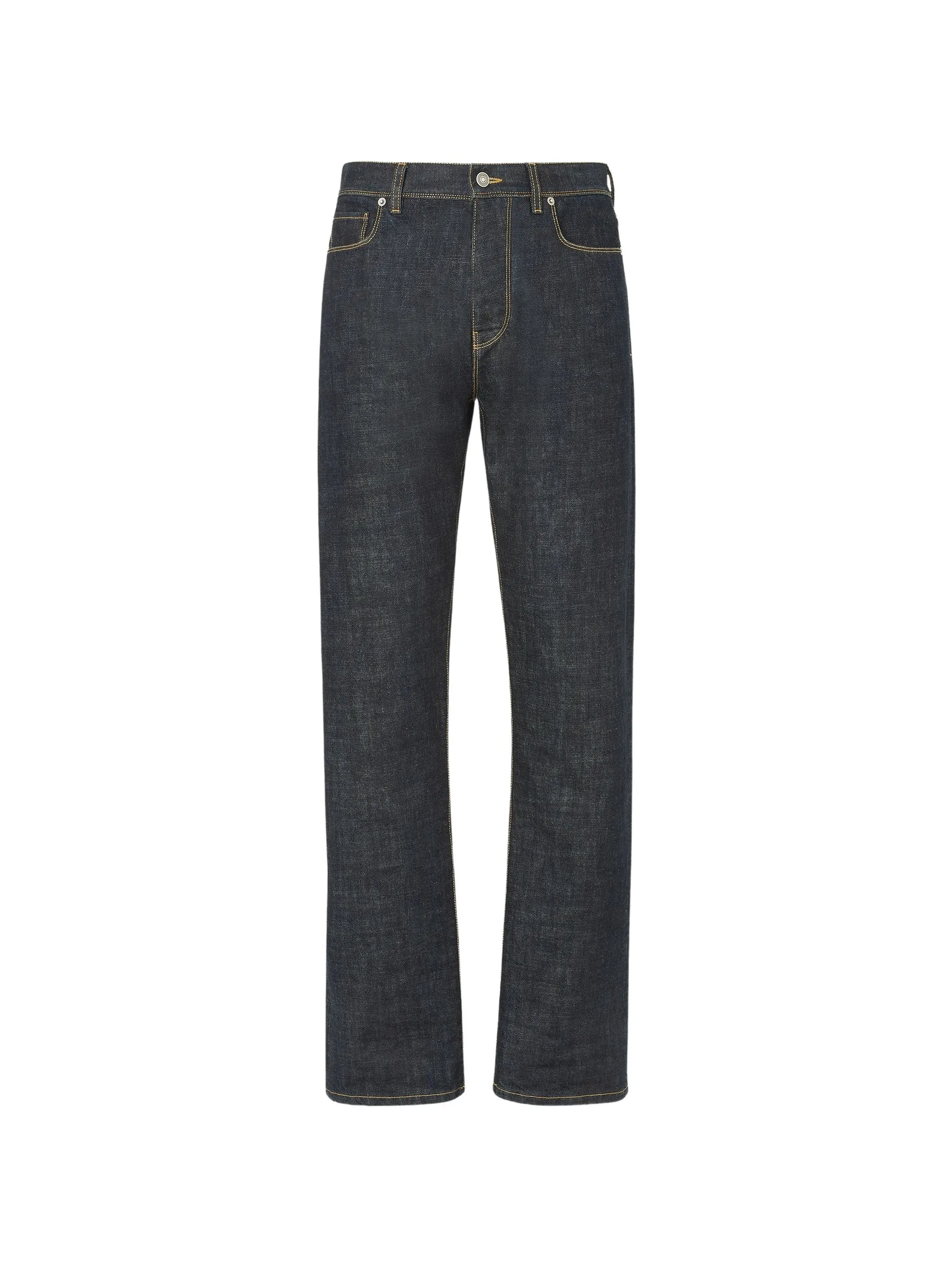 contrast-stitch jeans