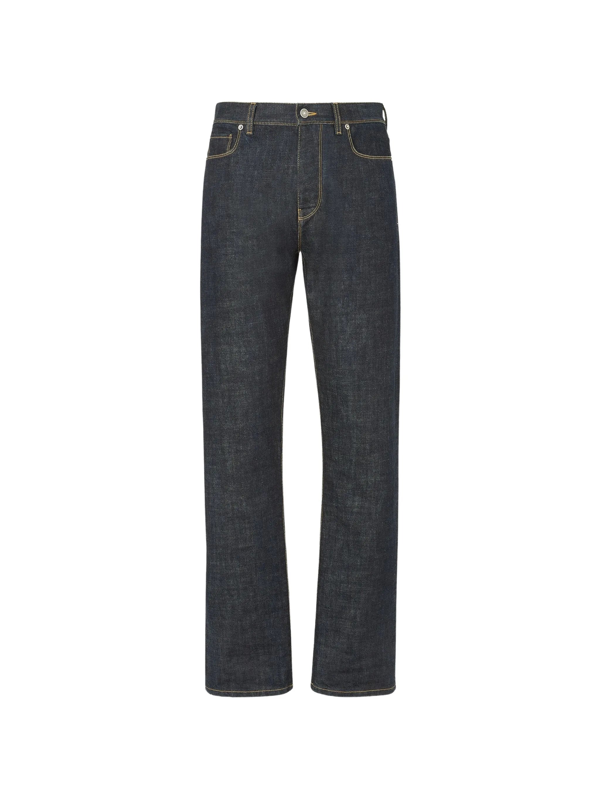 contrast-stitch jeans