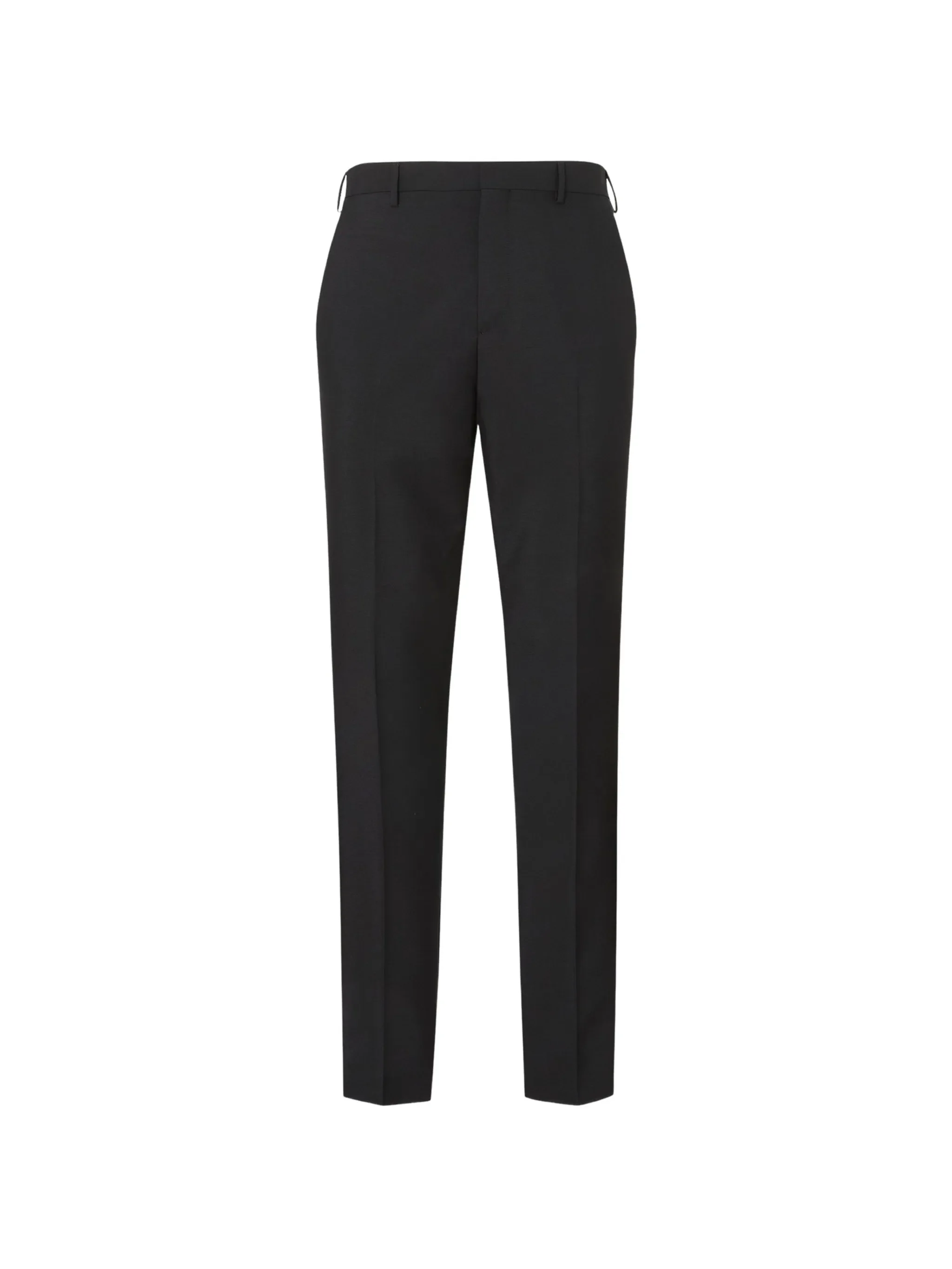 pressed-crease tailored trousers