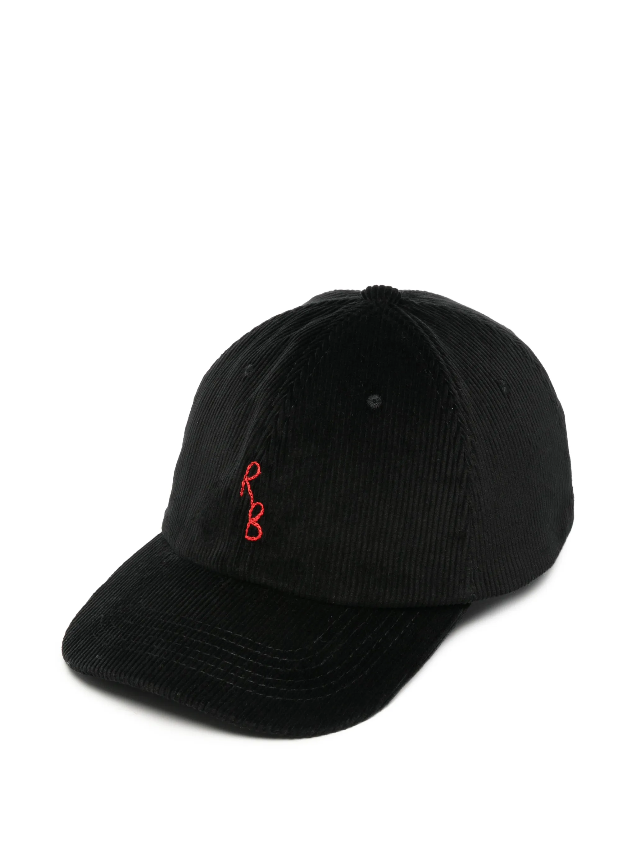 logo-embroidered corduroy baseball cap