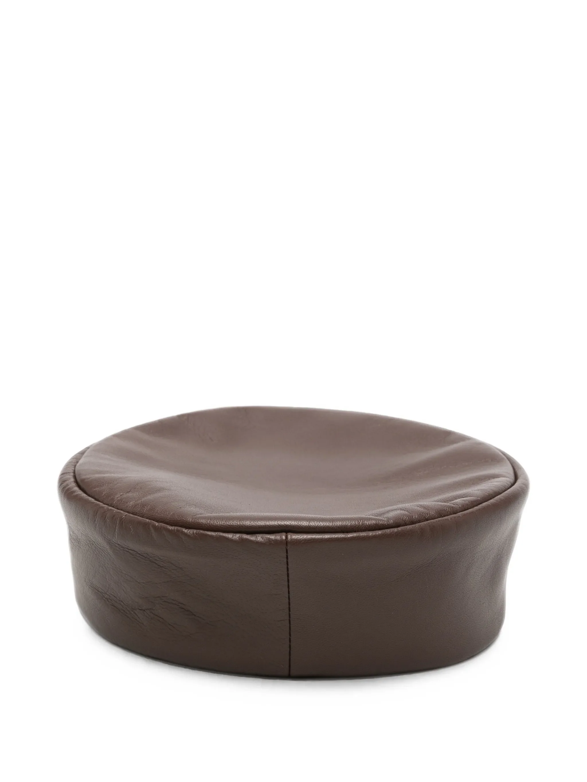 leather pillbox hat