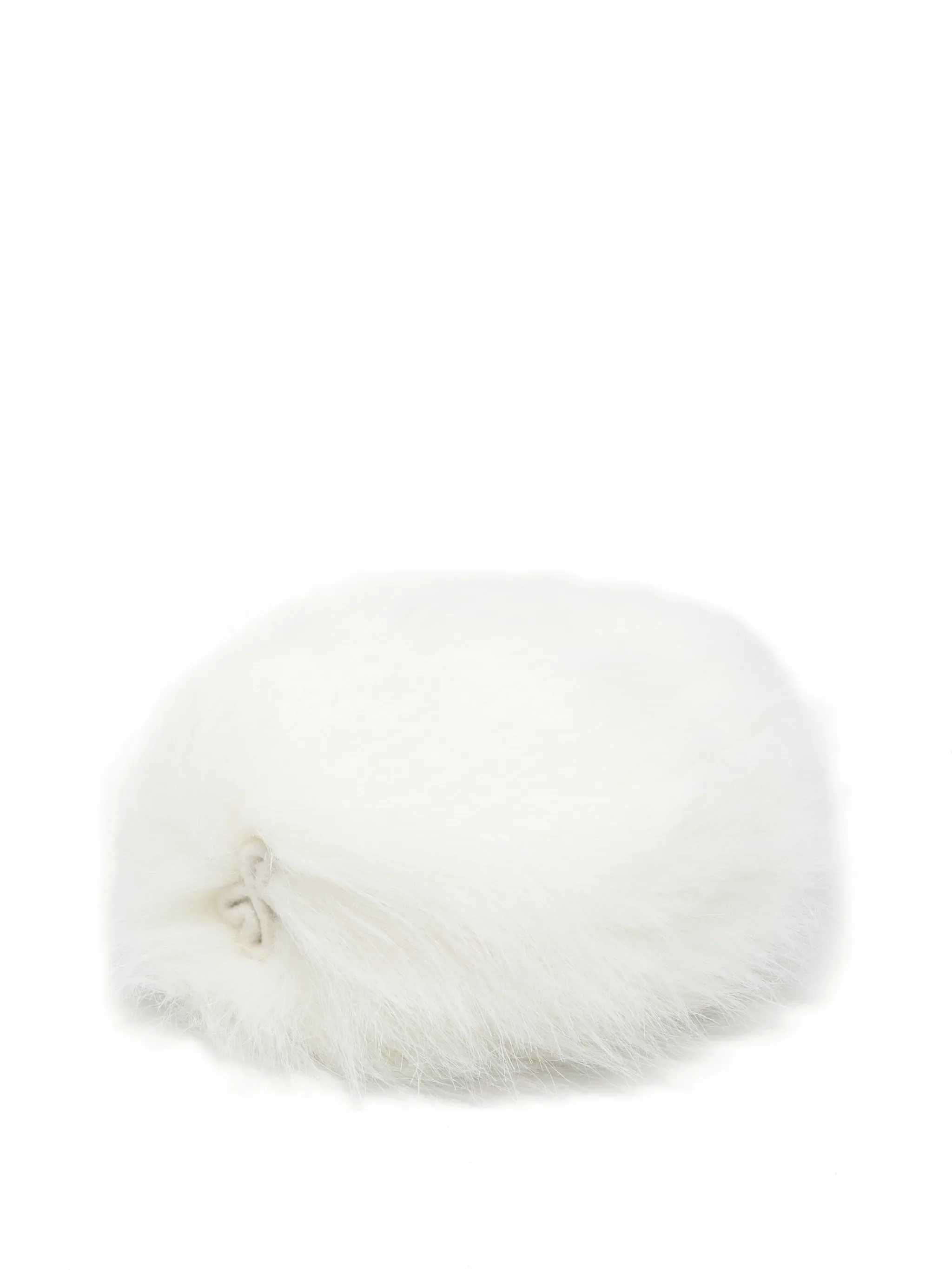 faux-fur pillbox hat