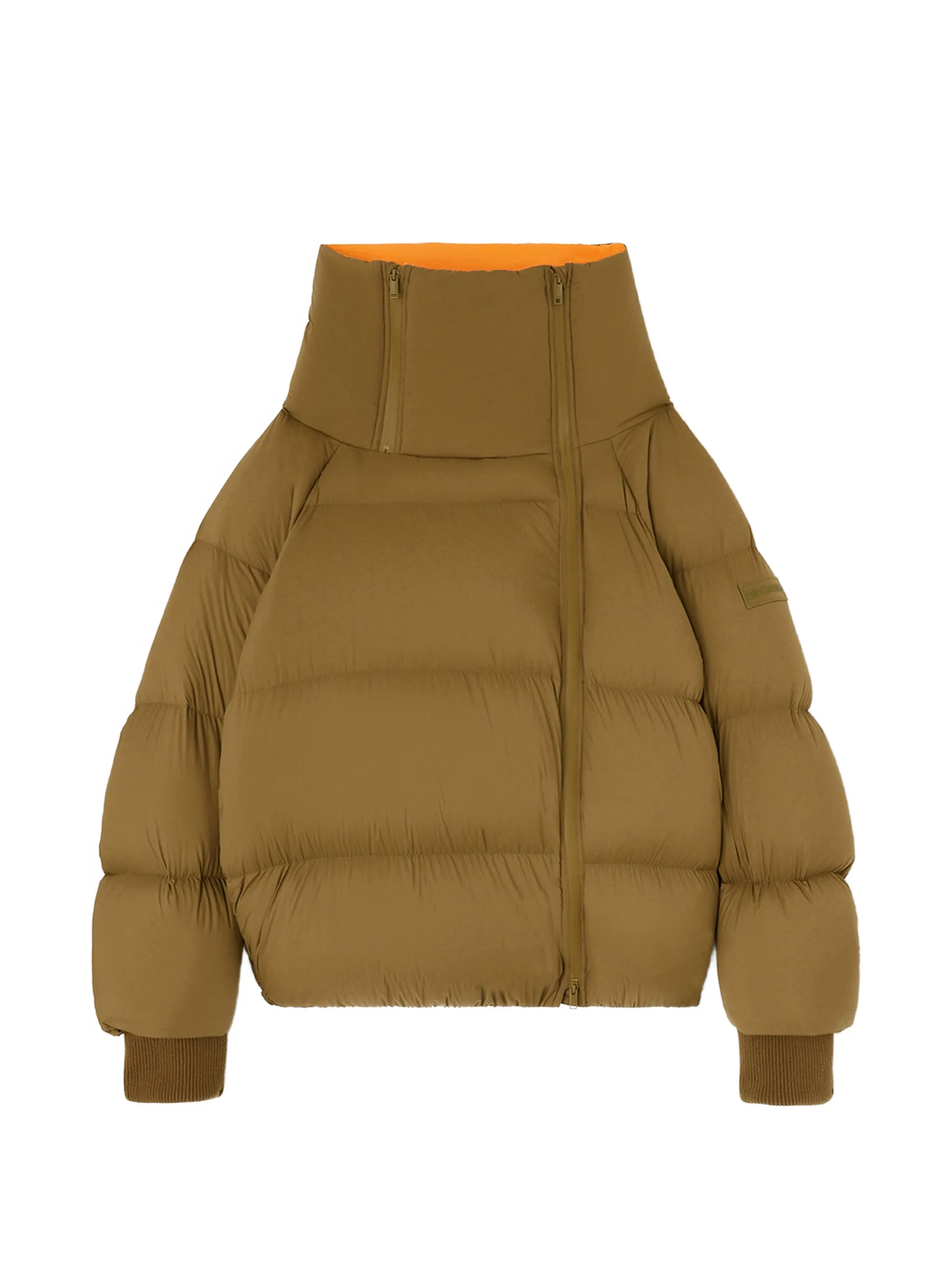 quilted asymmetric-zip jacket
