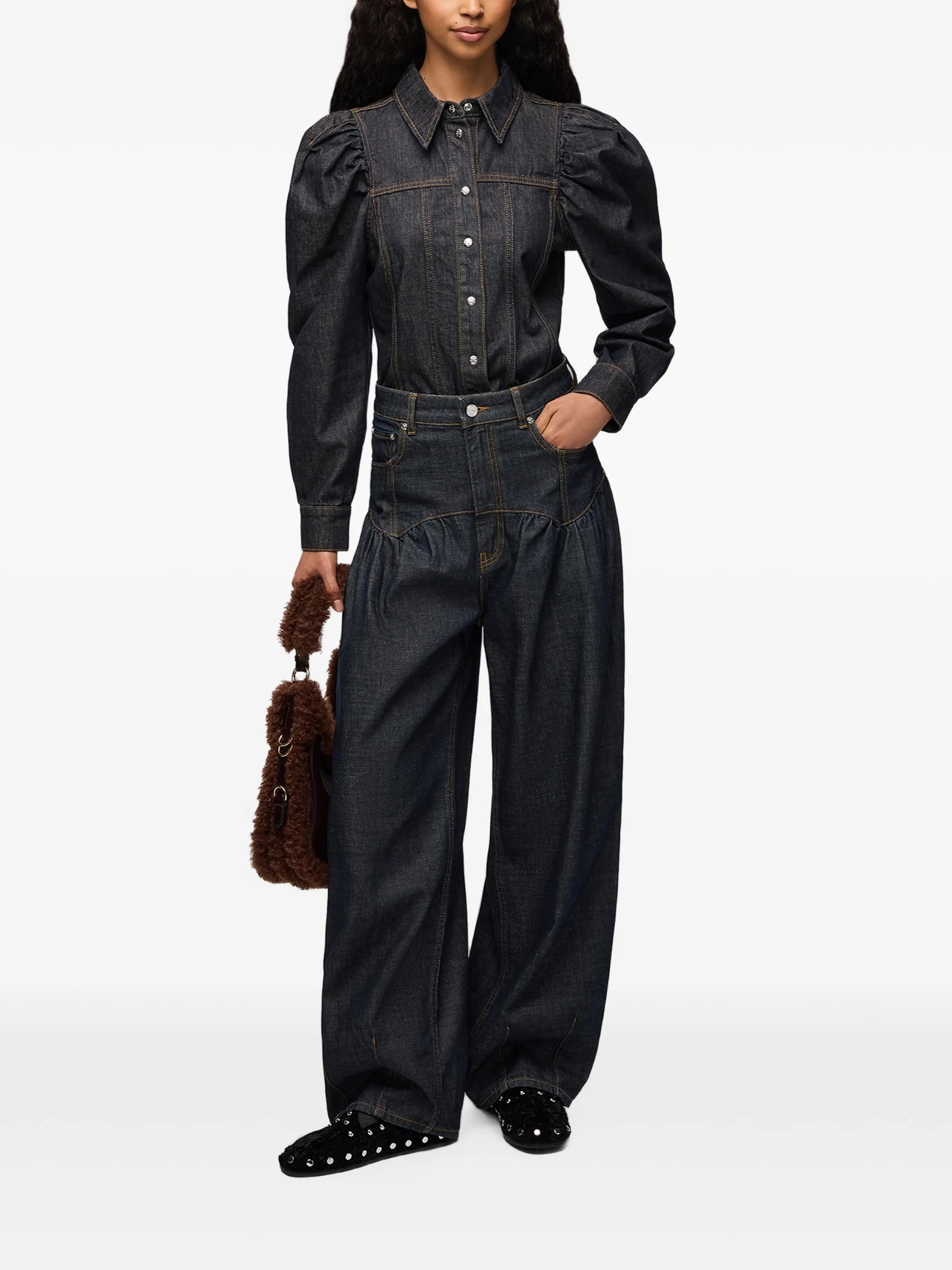 high-rise loose-fit jeans