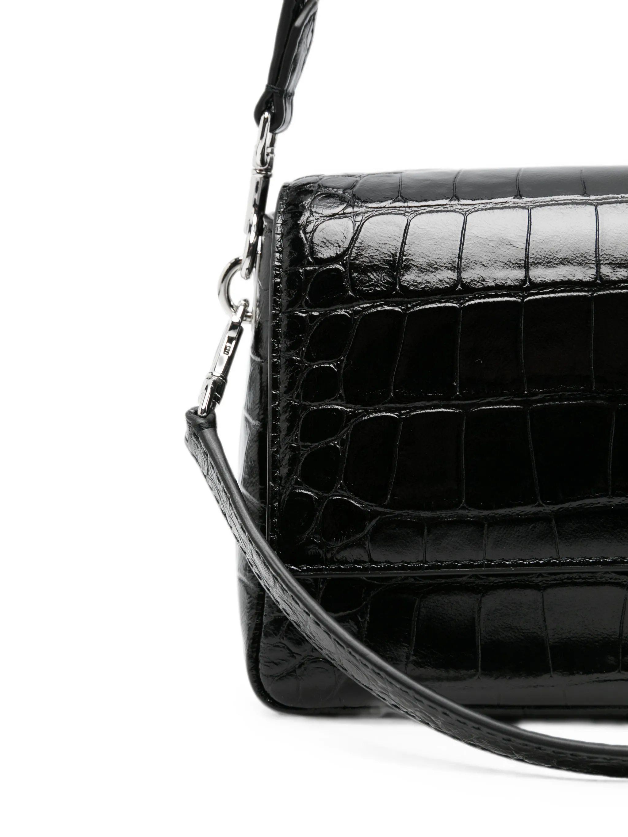 small Charlie croc-embossed shoulder bag