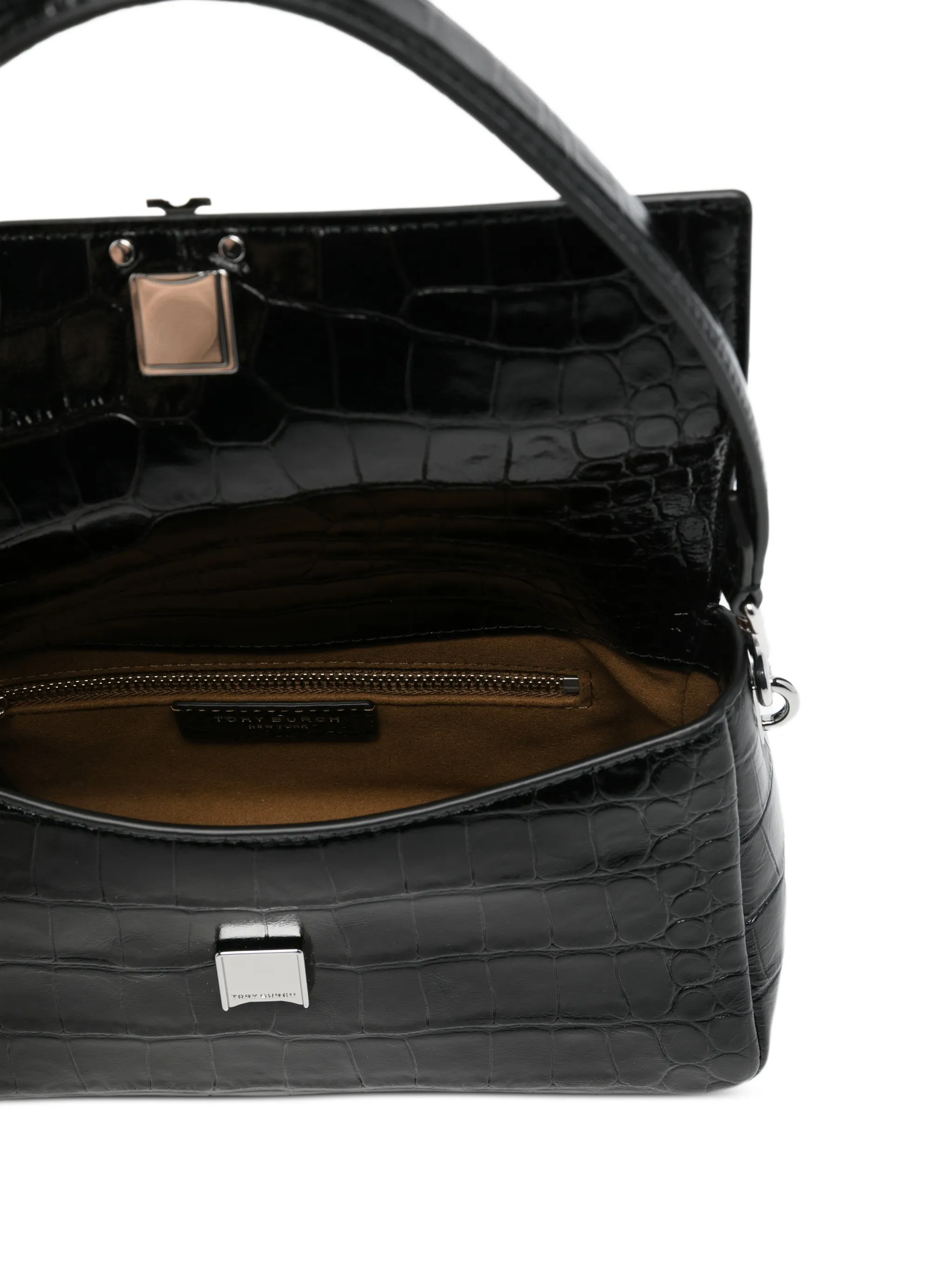 small Charlie croc-embossed shoulder bag