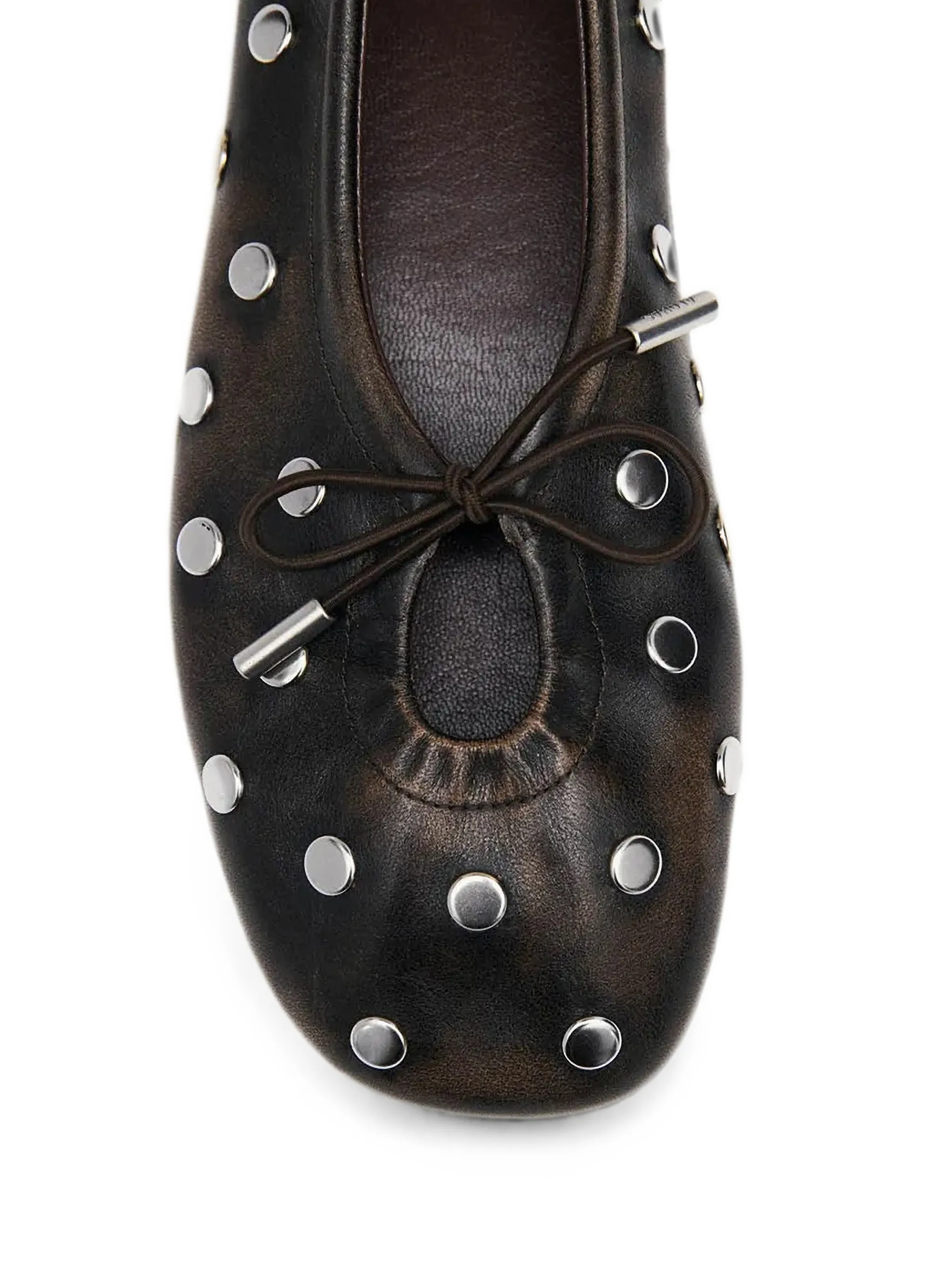 Rosalind stud-embellished leather ballet flats