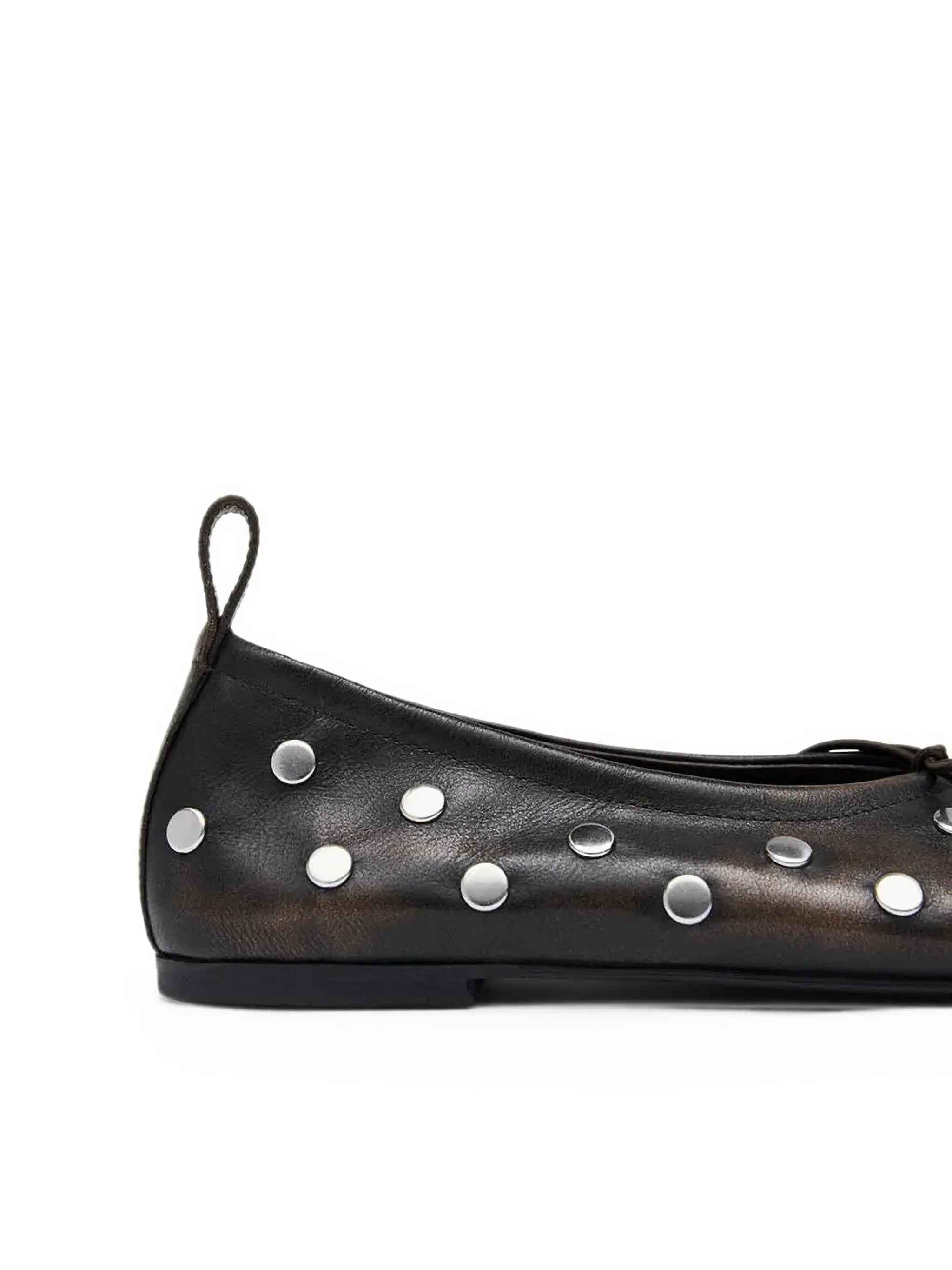 Rosalind stud-embellished leather ballet flats