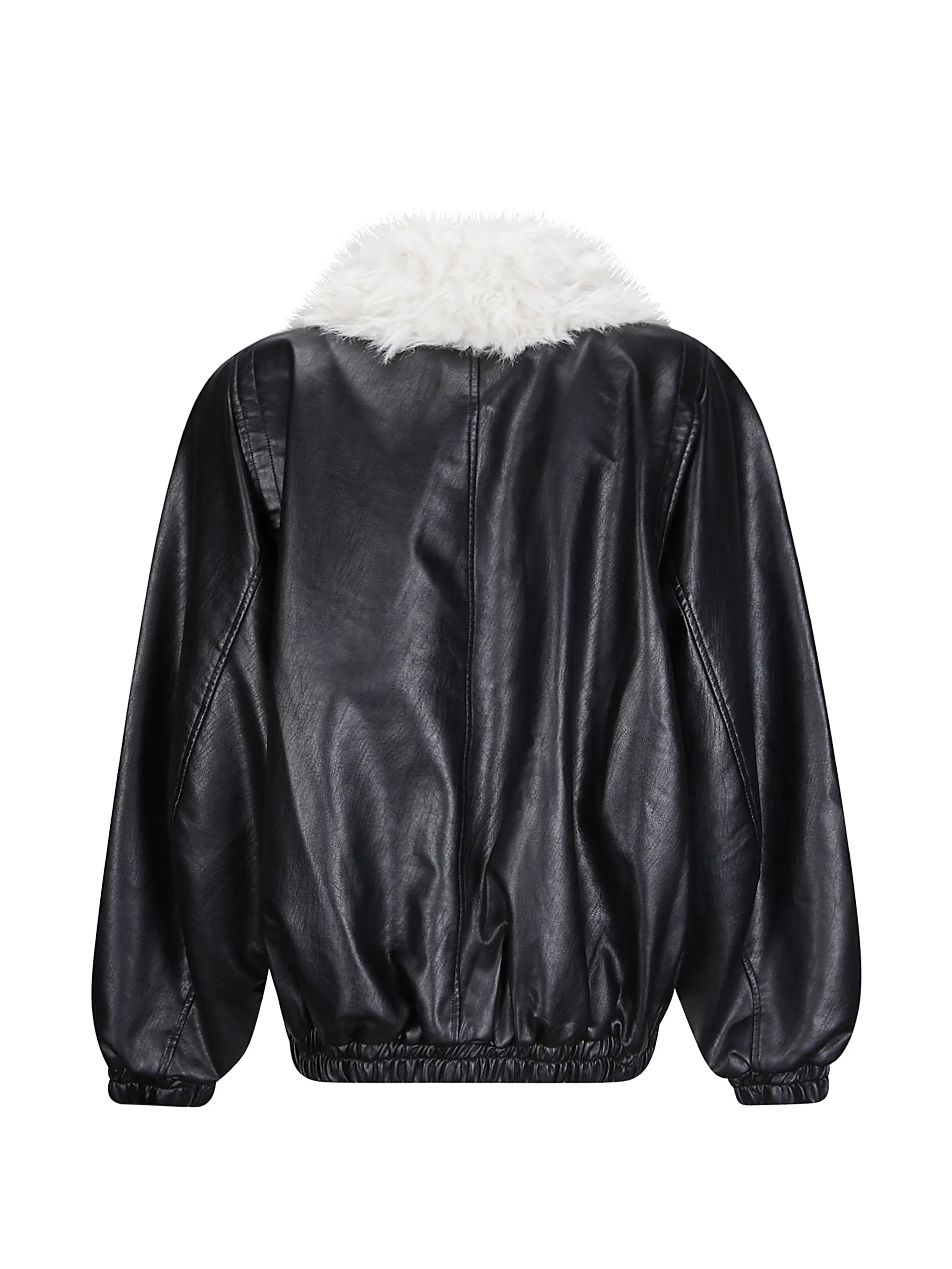 Rioni faux-fur-collar bomber jacket