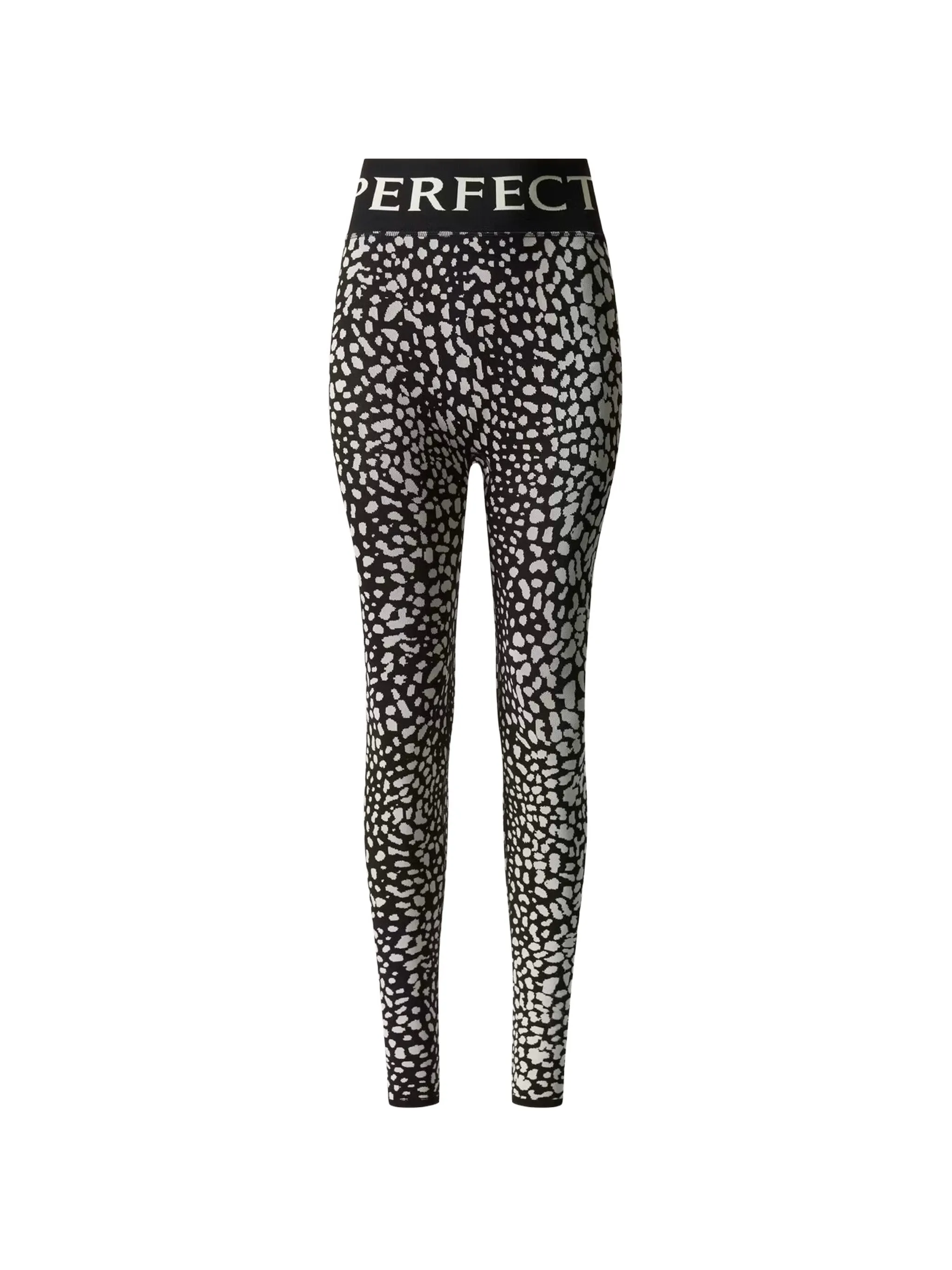 leopard-print jacquard leggings