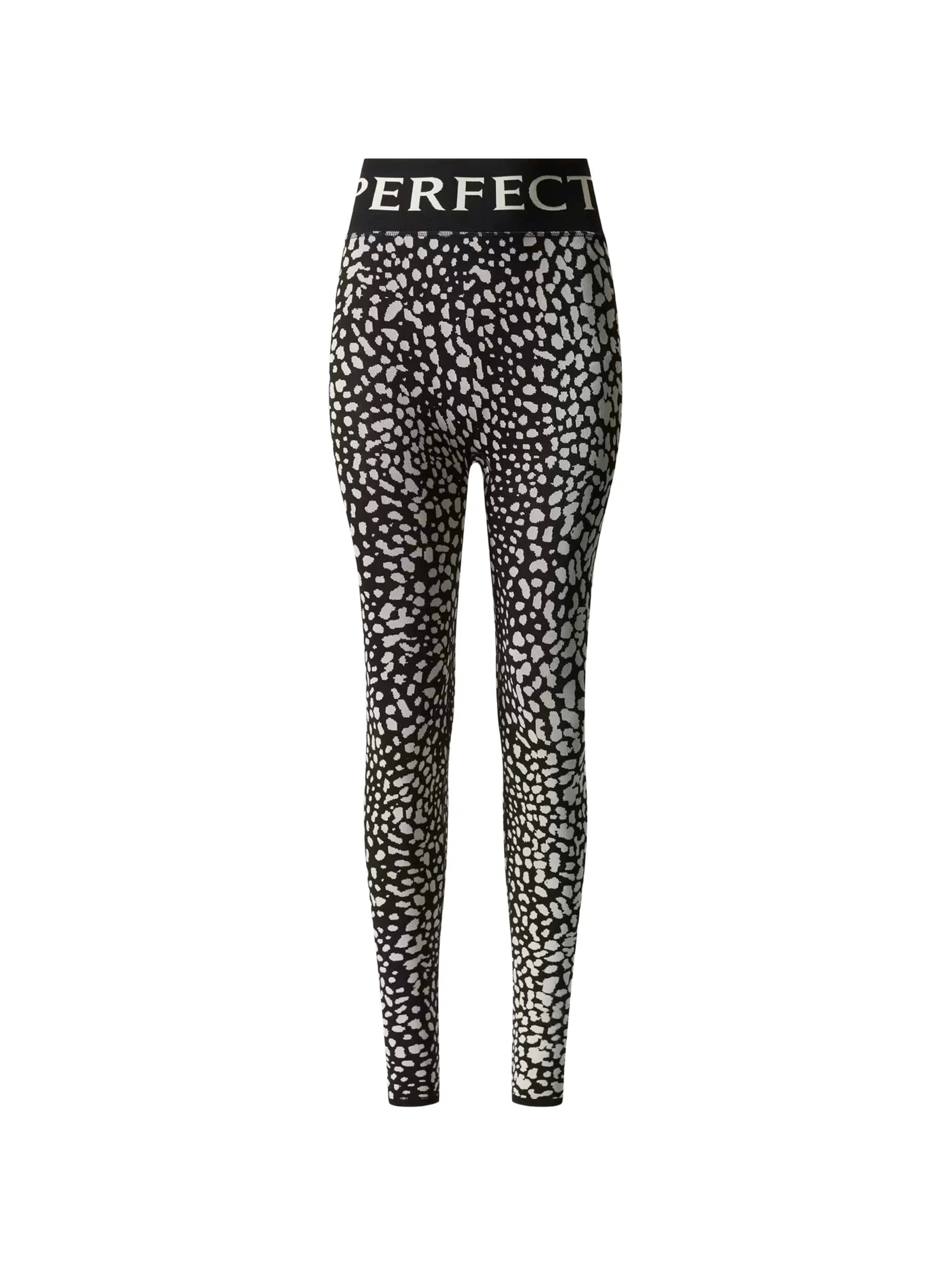 leopard-print jacquard leggings