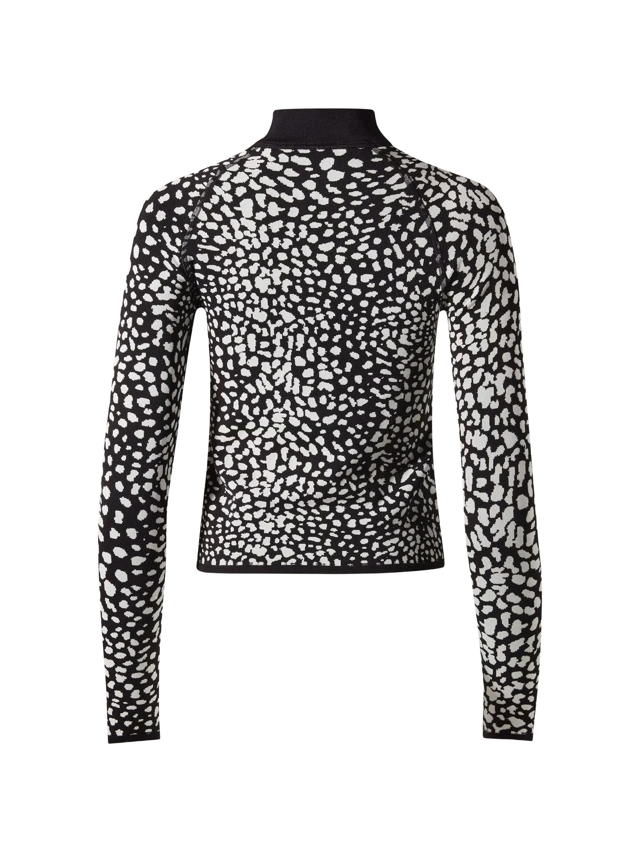 leopard-print jacquard top