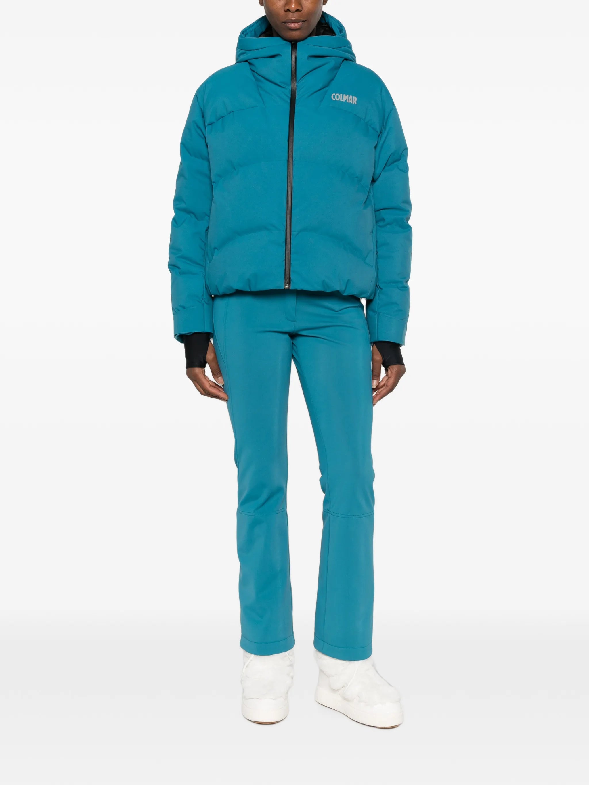 quilted hooded jacket