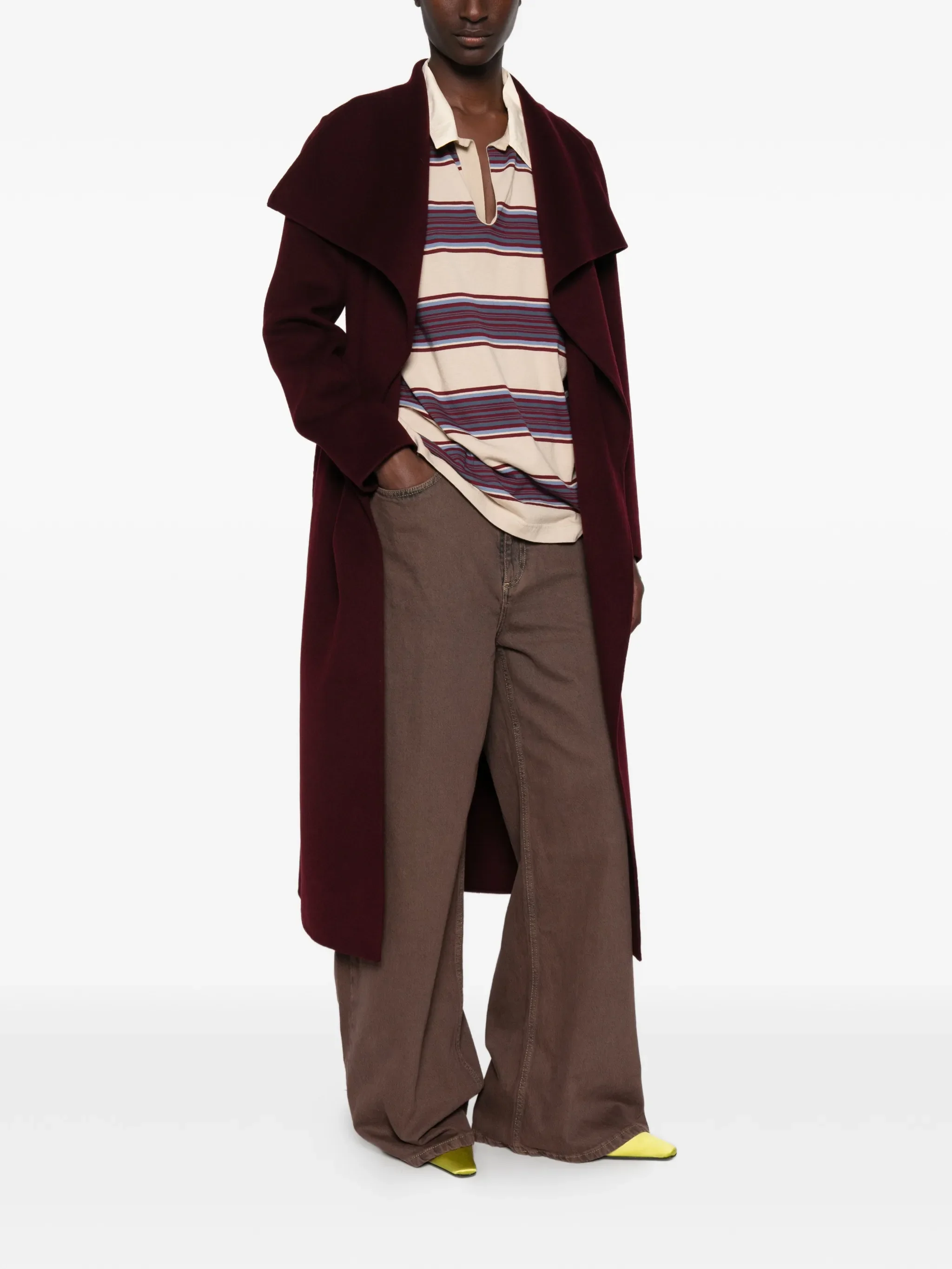 Mai belted wool coat