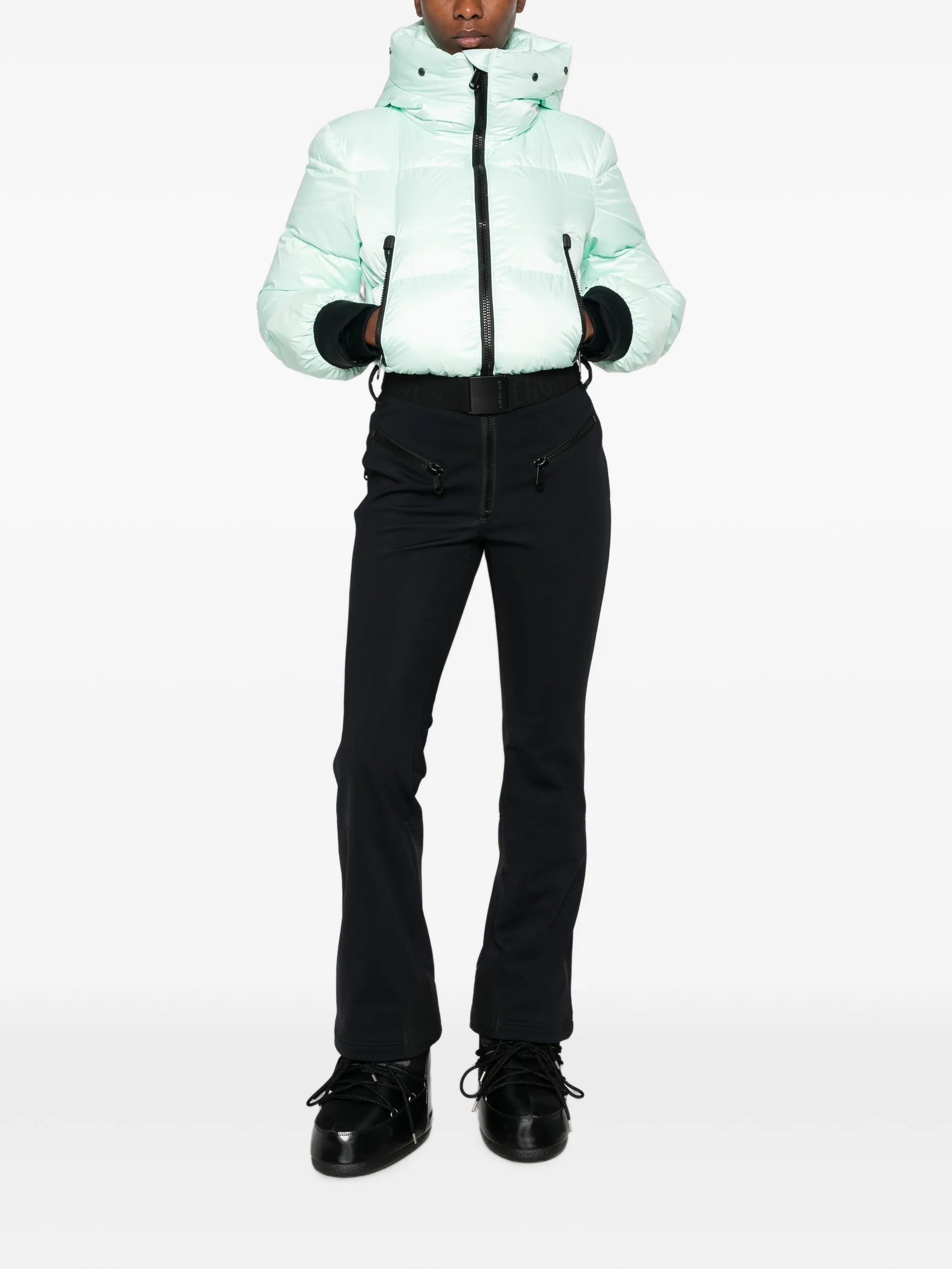 Sayaka hooded puffer ski suit