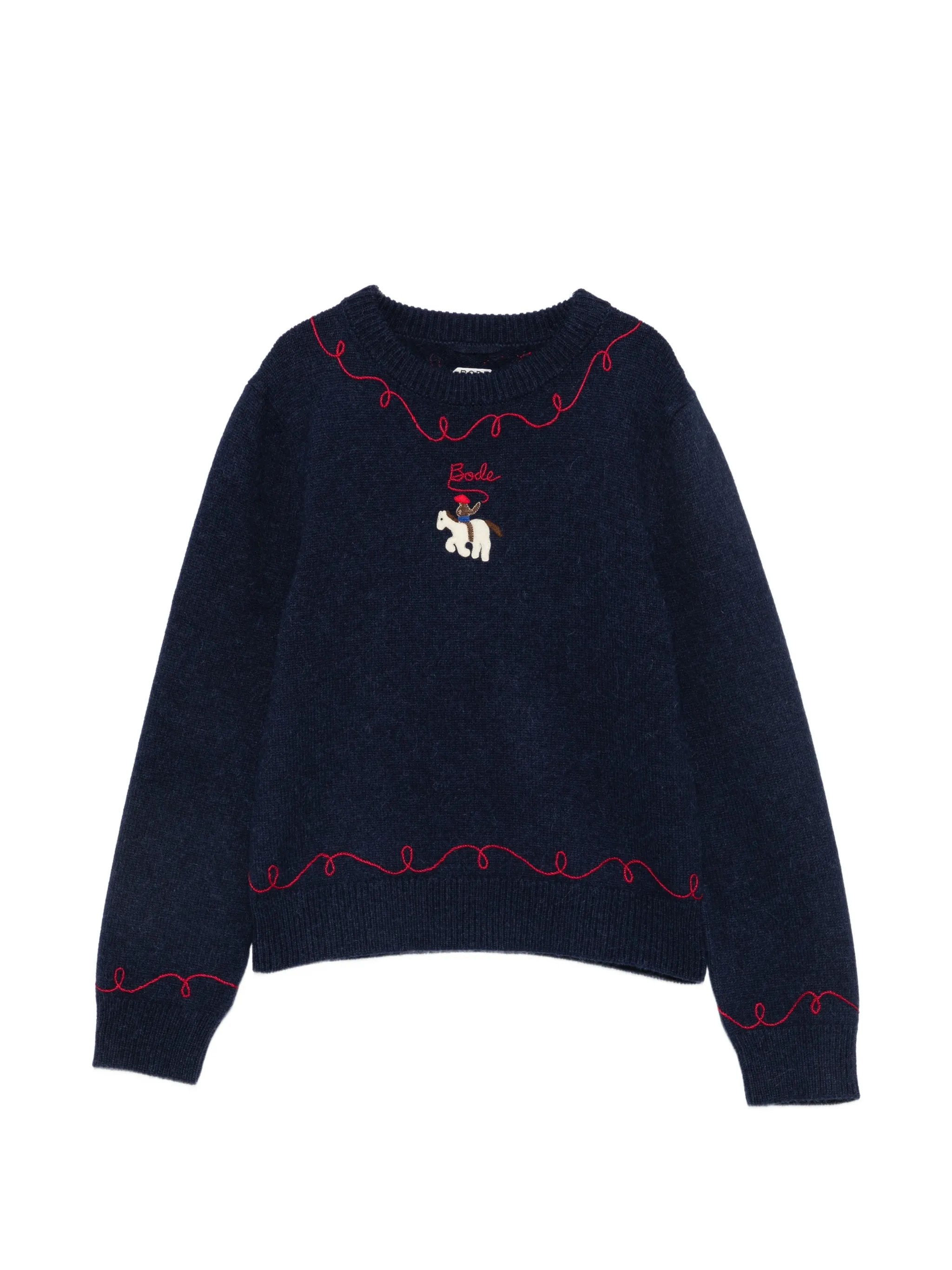cowboy-appliqué sweater