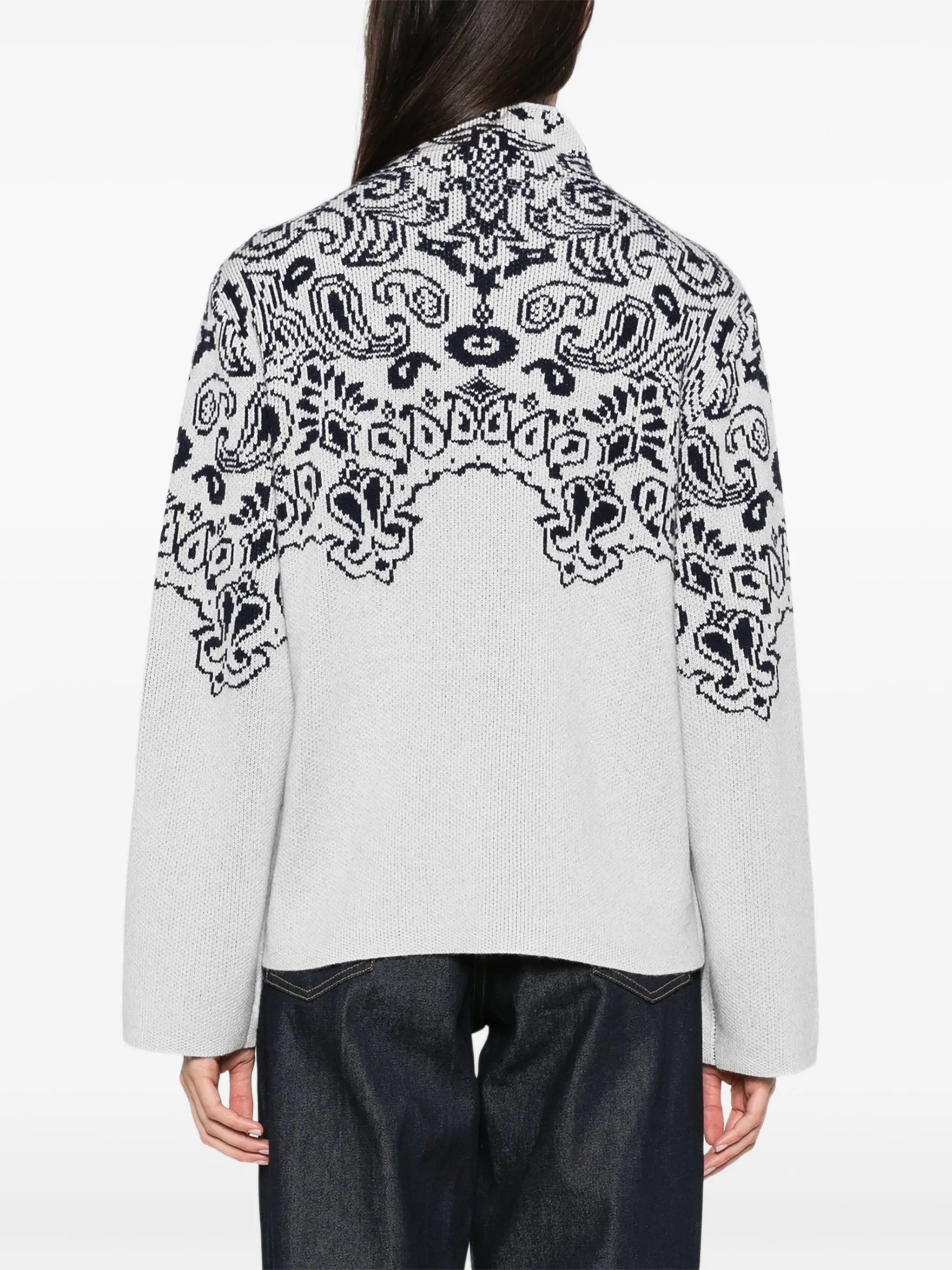 Anshin paisley-pattern sweater