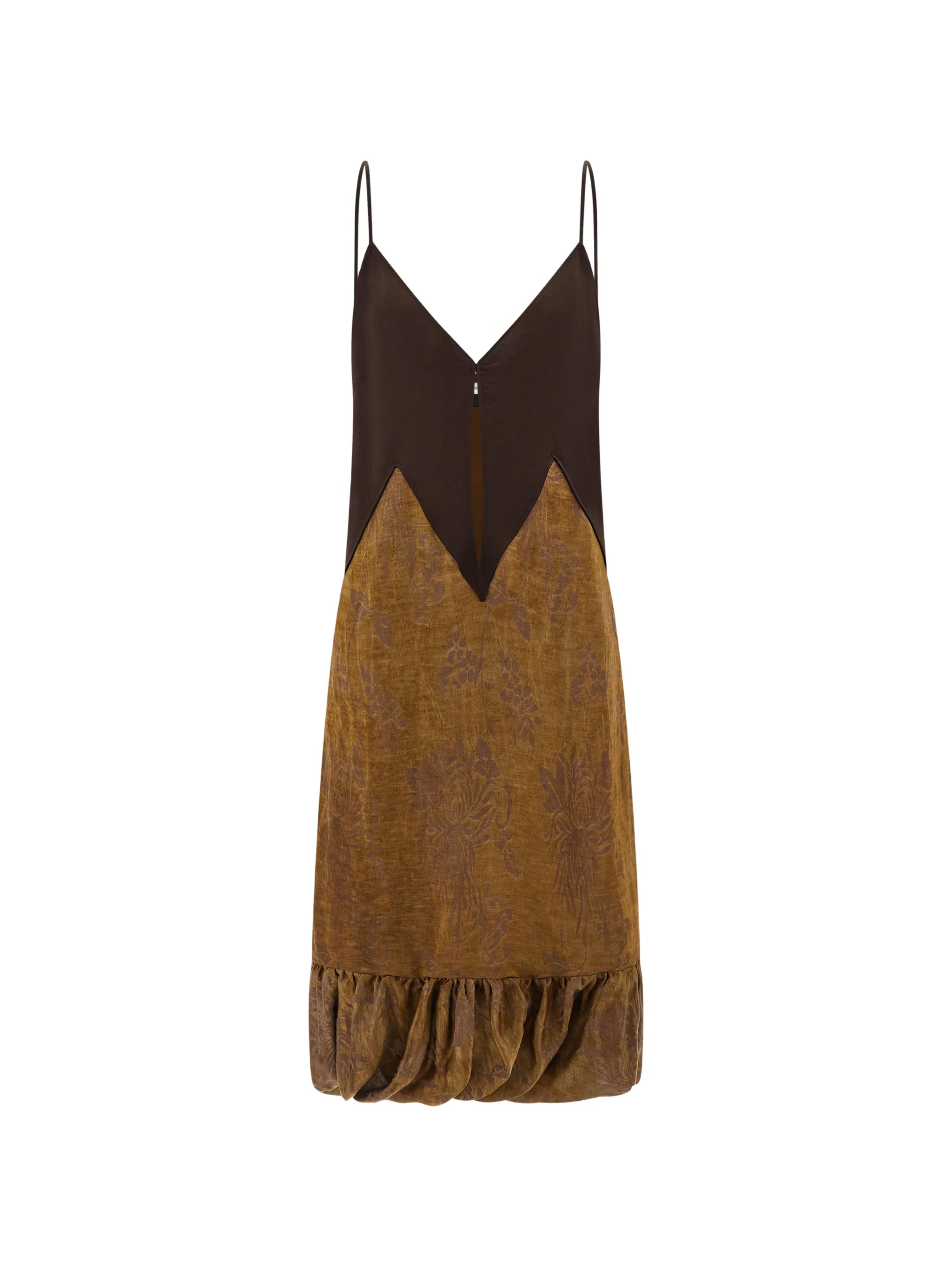 floral motif slip midi dress