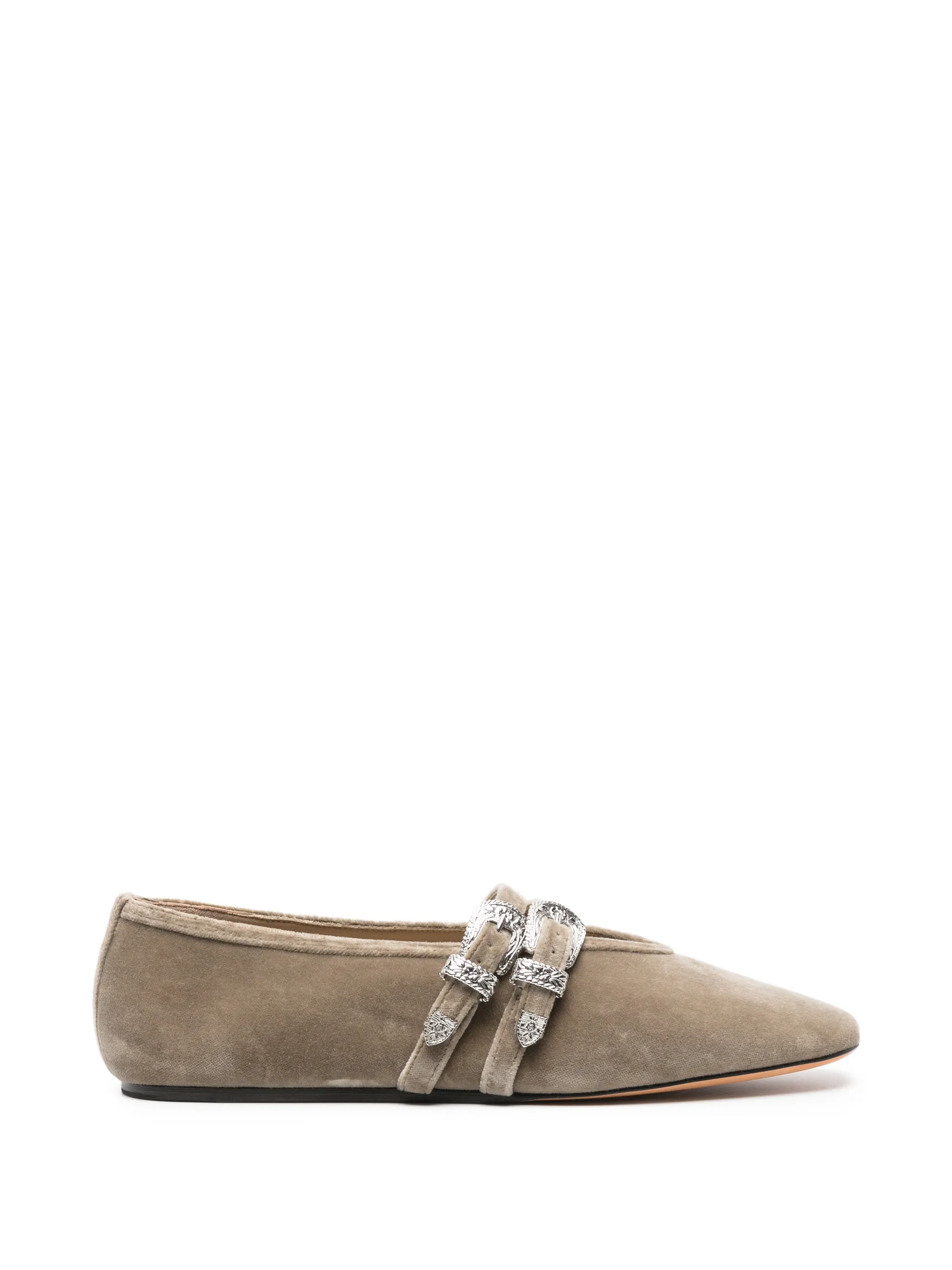 Claudia velvet ballet flats