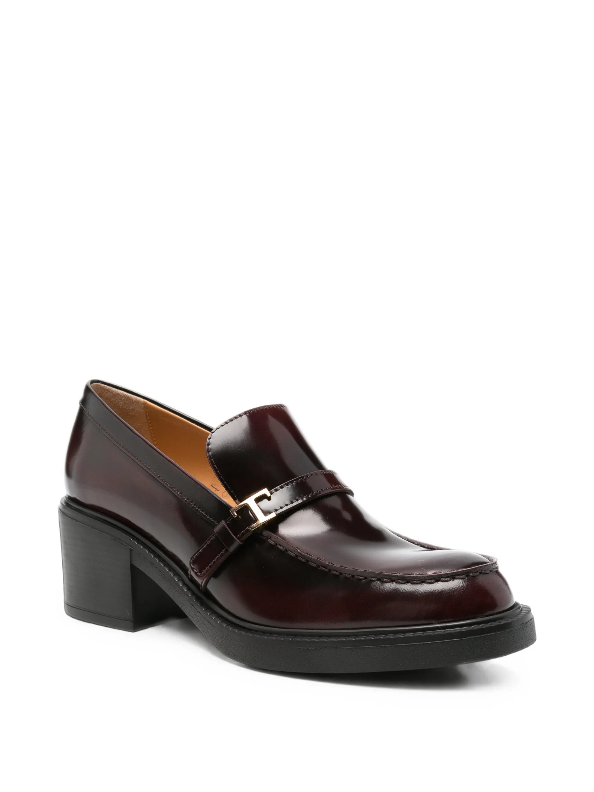 T Timeless leather heeled pumps