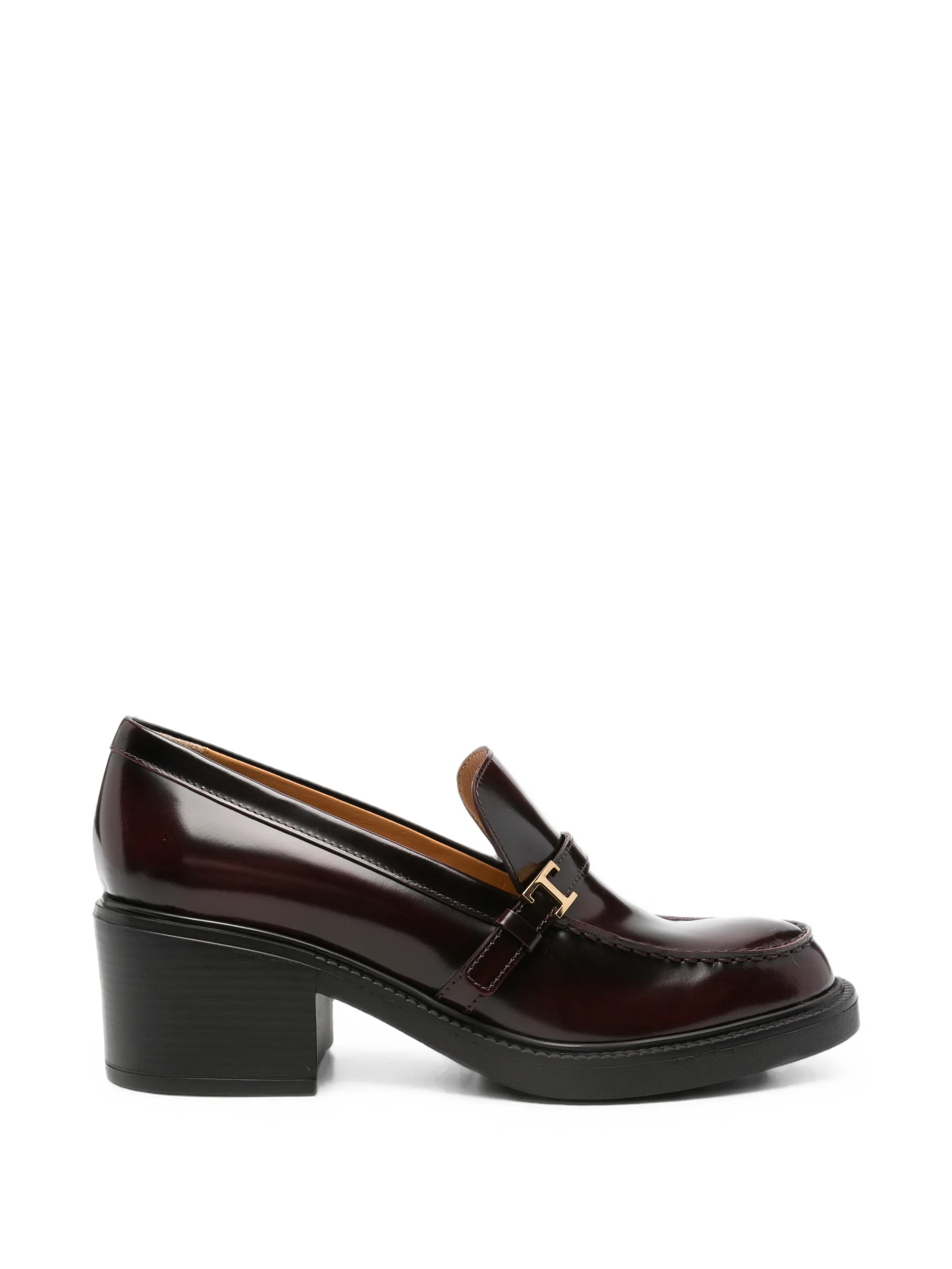 T Timeless leather heeled pumps