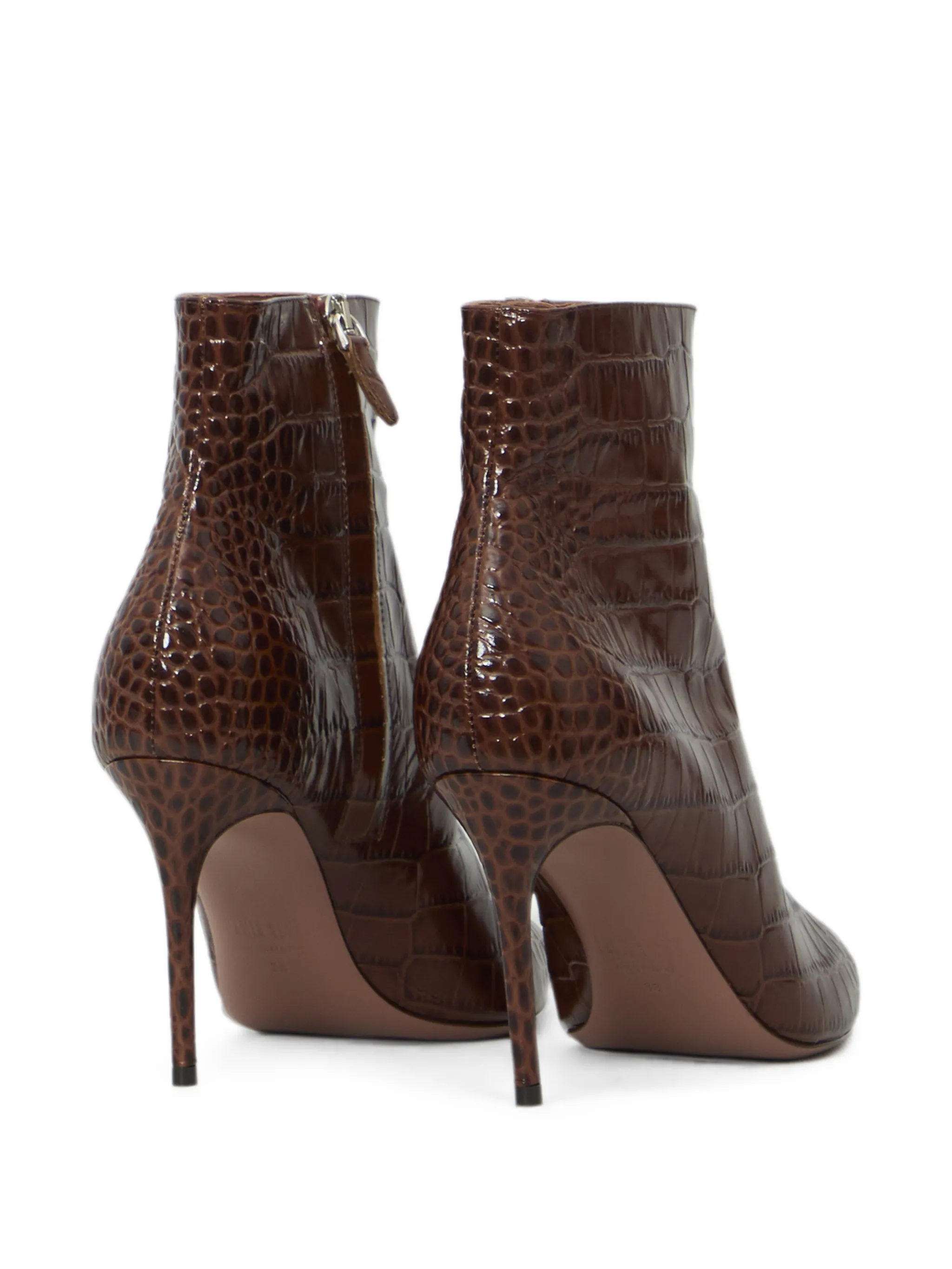 Vera 85 crocodile-print ankle boots